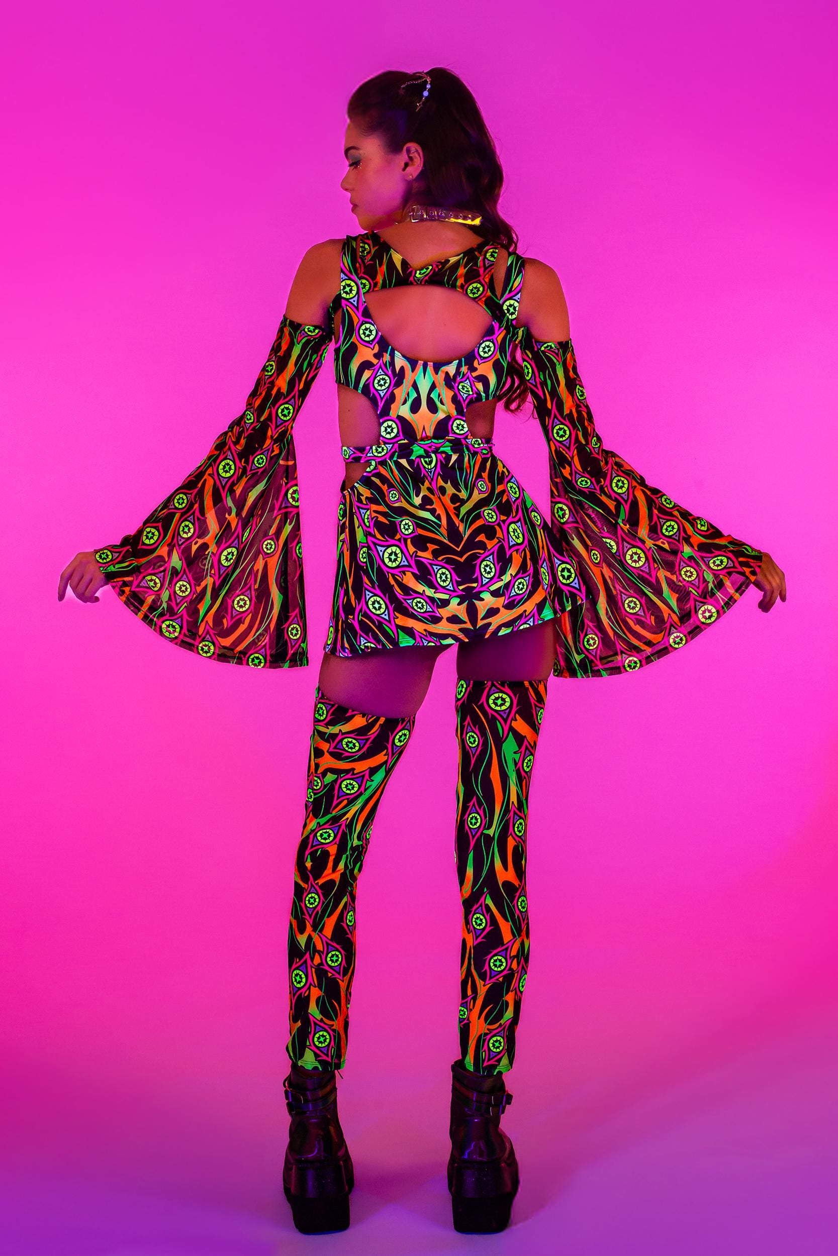 Burning On Buckle Cutout Dress, Set / L Burning On Buckle Cutout Dress, Set / L
