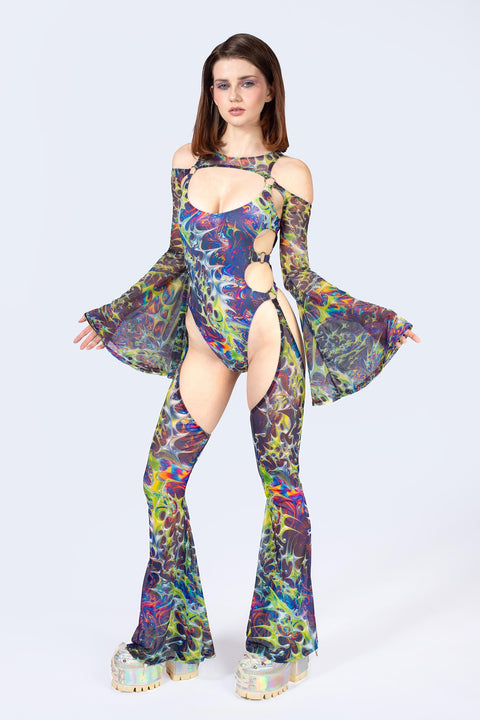 Future Millennium Flared Chaps Catsuit