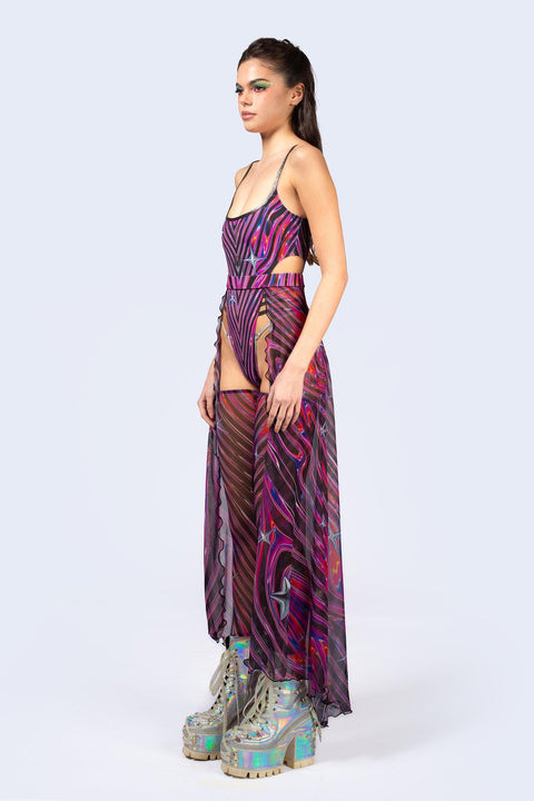Powerhouse Open Front Skirt Set