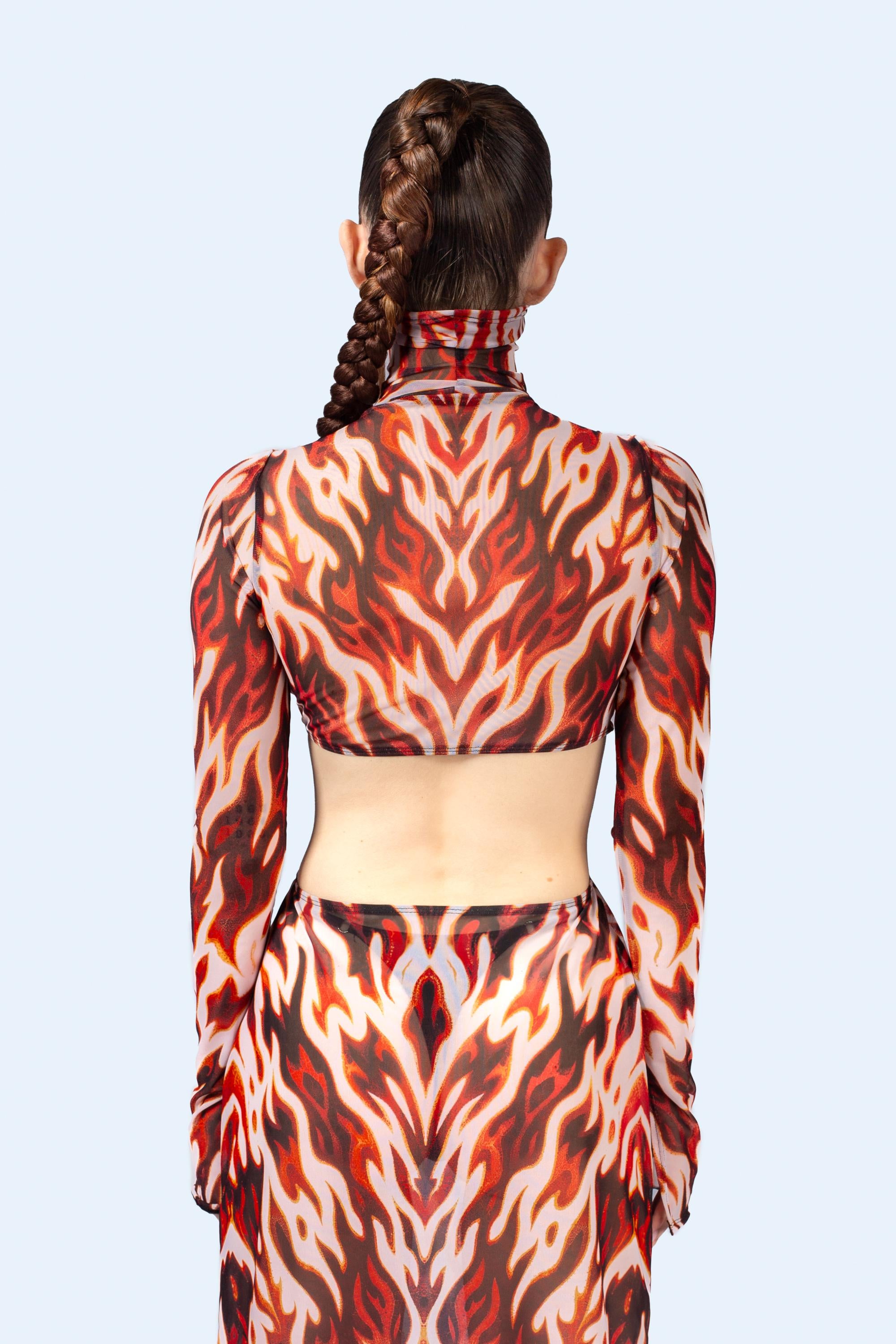 BADINKA Flaming Loose Ends Maxi Dress Rave