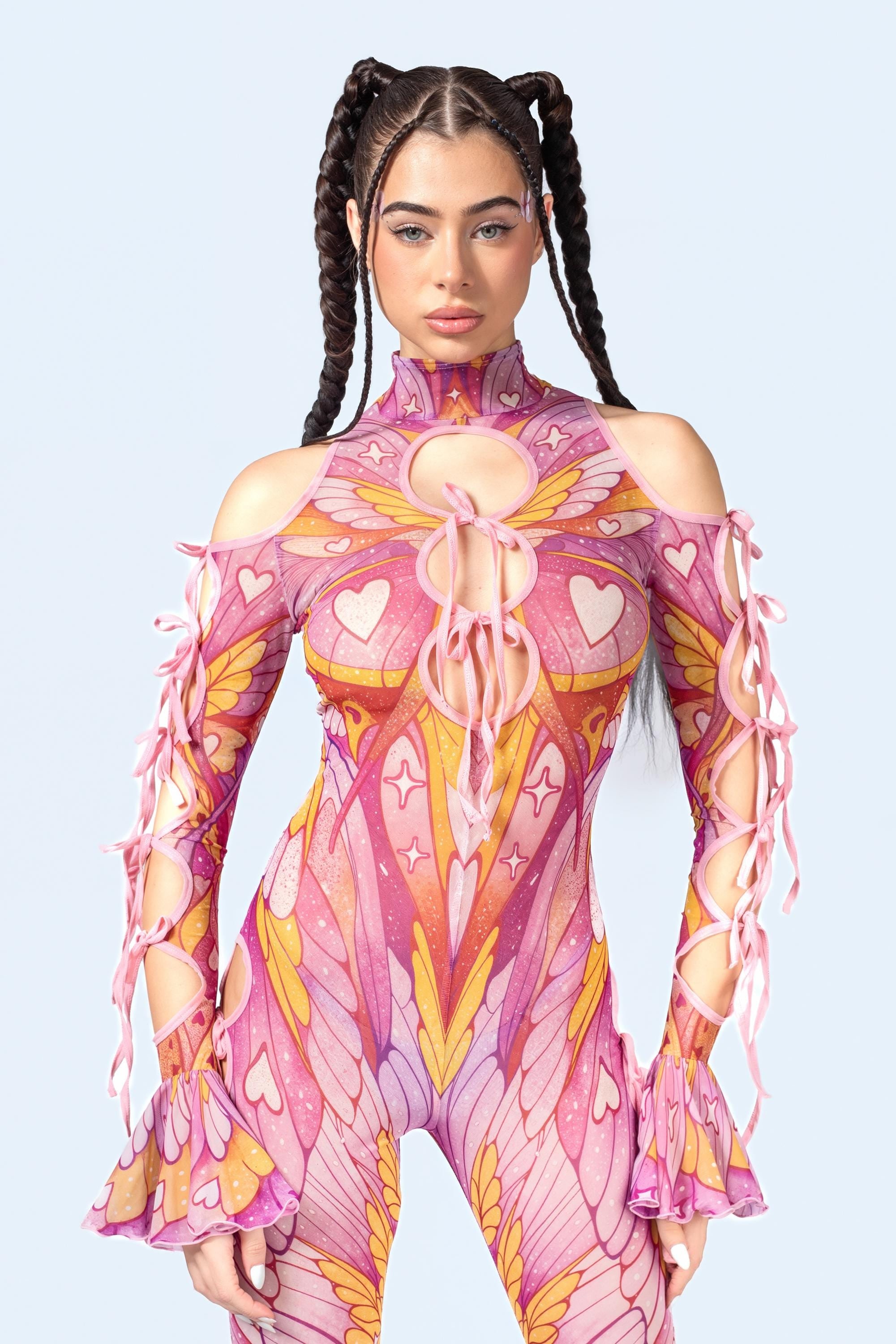 BADINKA Flirt Alert Ribbon Jumpsuit