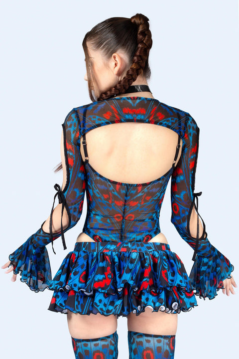 Insighting Ribbon Bodysuit And Shrug