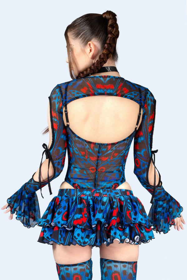 Insighting Ribbon Bodysuit And Shrug