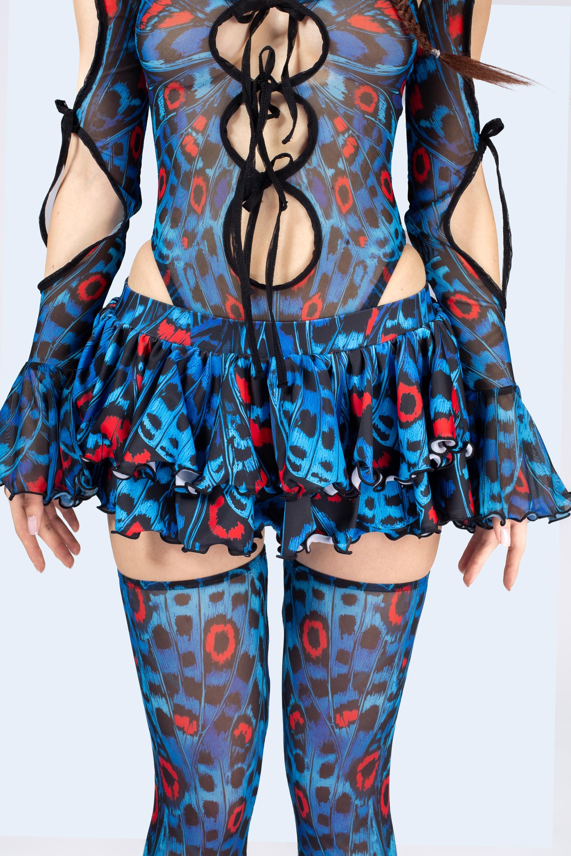 BADINKA Insighting Ruffle Set Butterfly, psychedelic