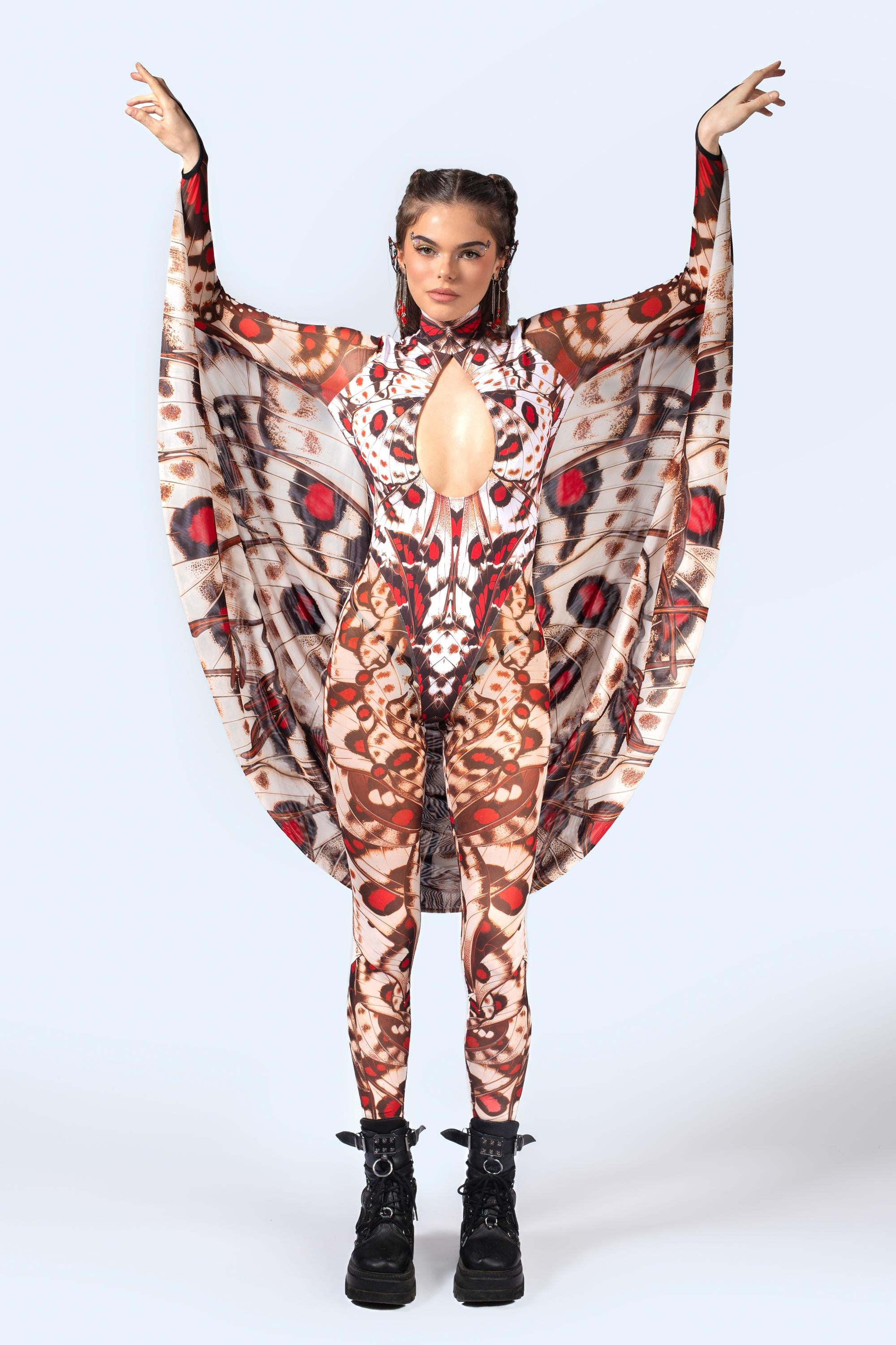 BADINKA Last Strike Keyhole Winged Catsuit Rave