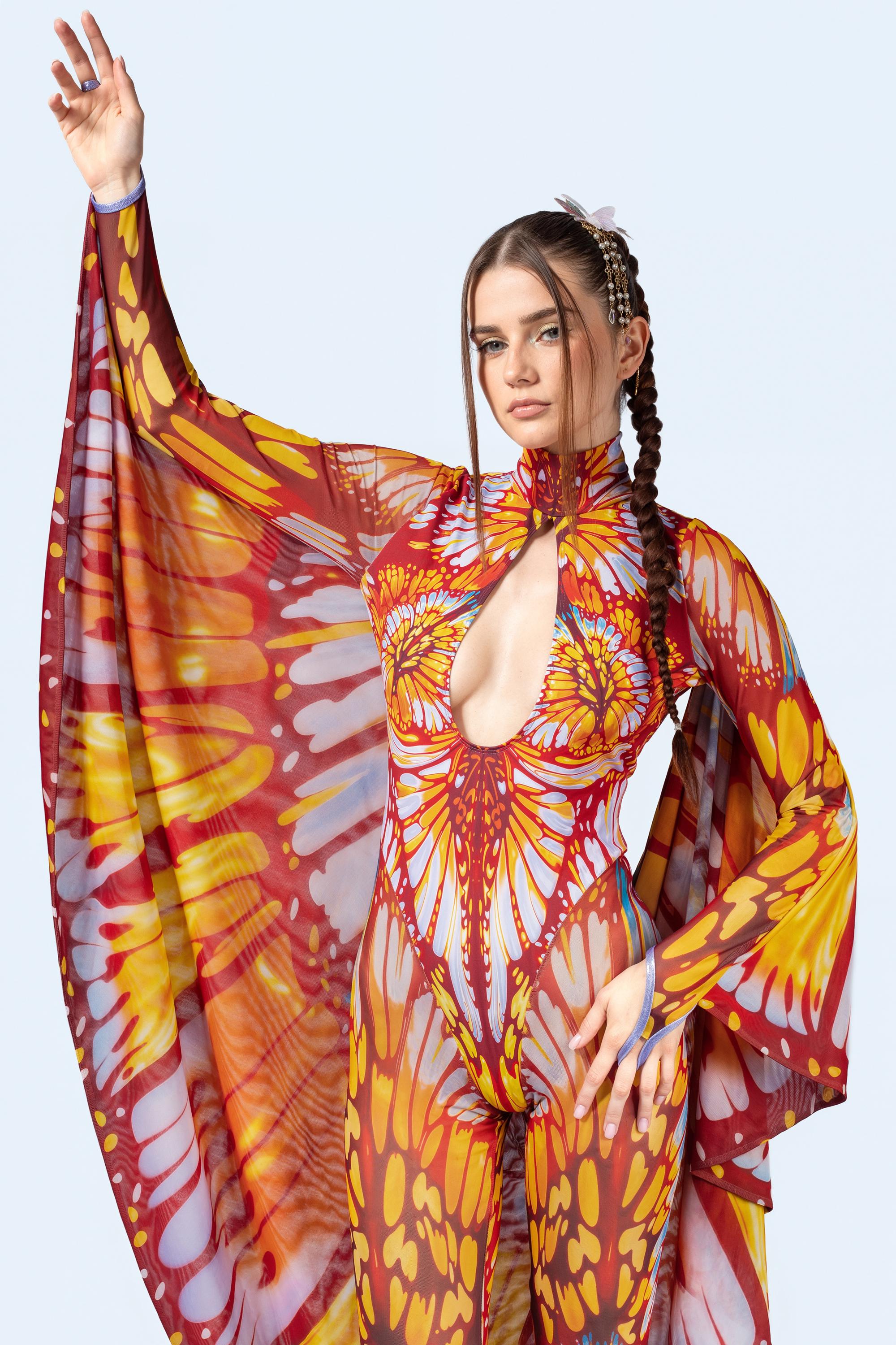 BADINKA Pollinate Me Keyhole Winged Catsuit