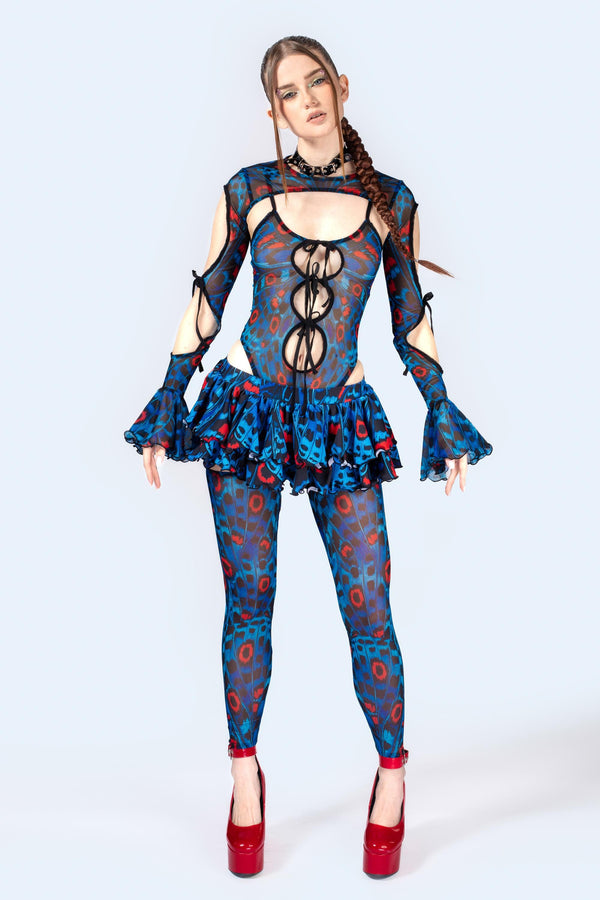 Insighting Ribbon Bodysuit And Shrug