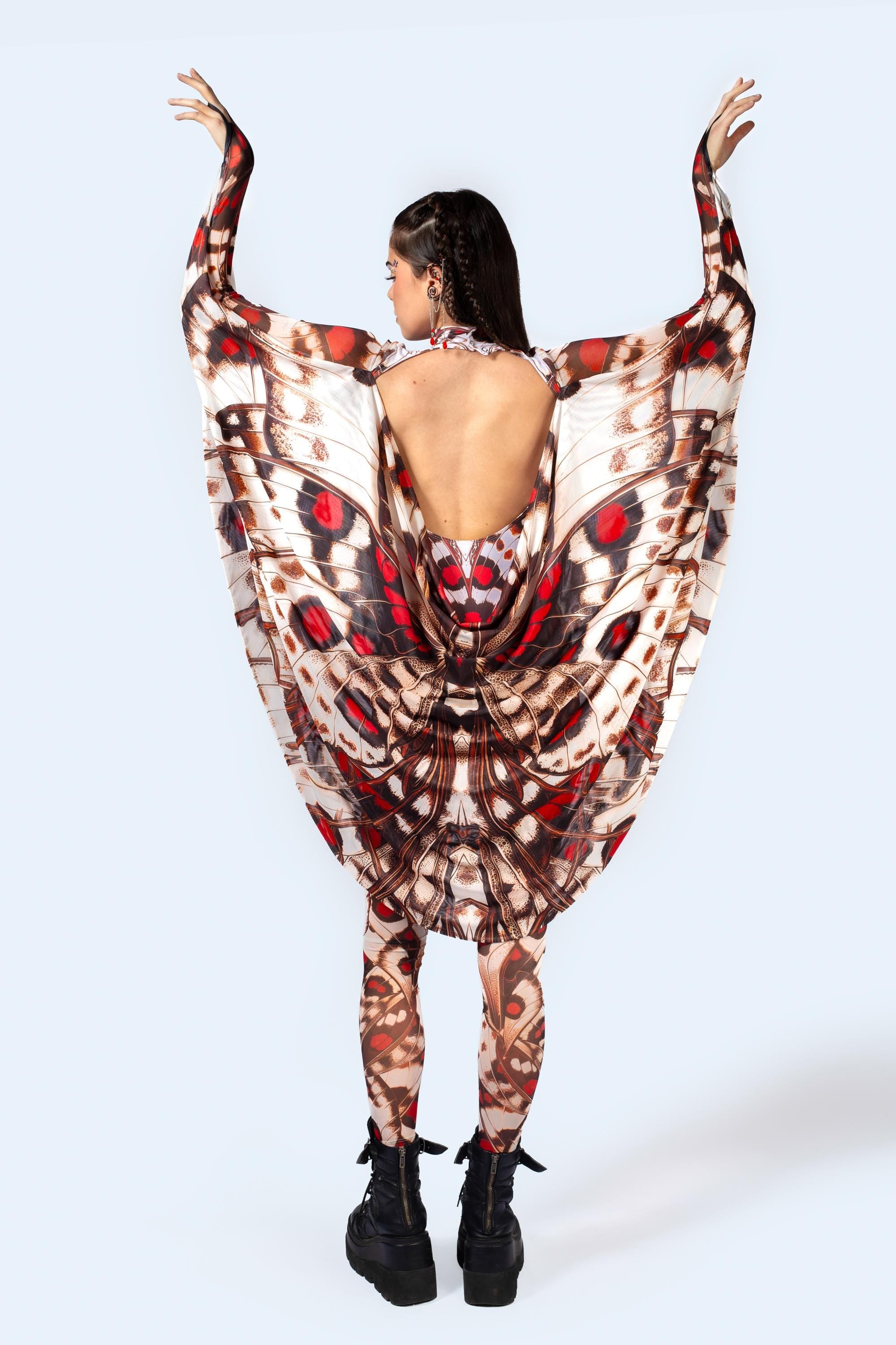BADINKA Last Strike Keyhole Winged Catsuit Mesh, spandex
