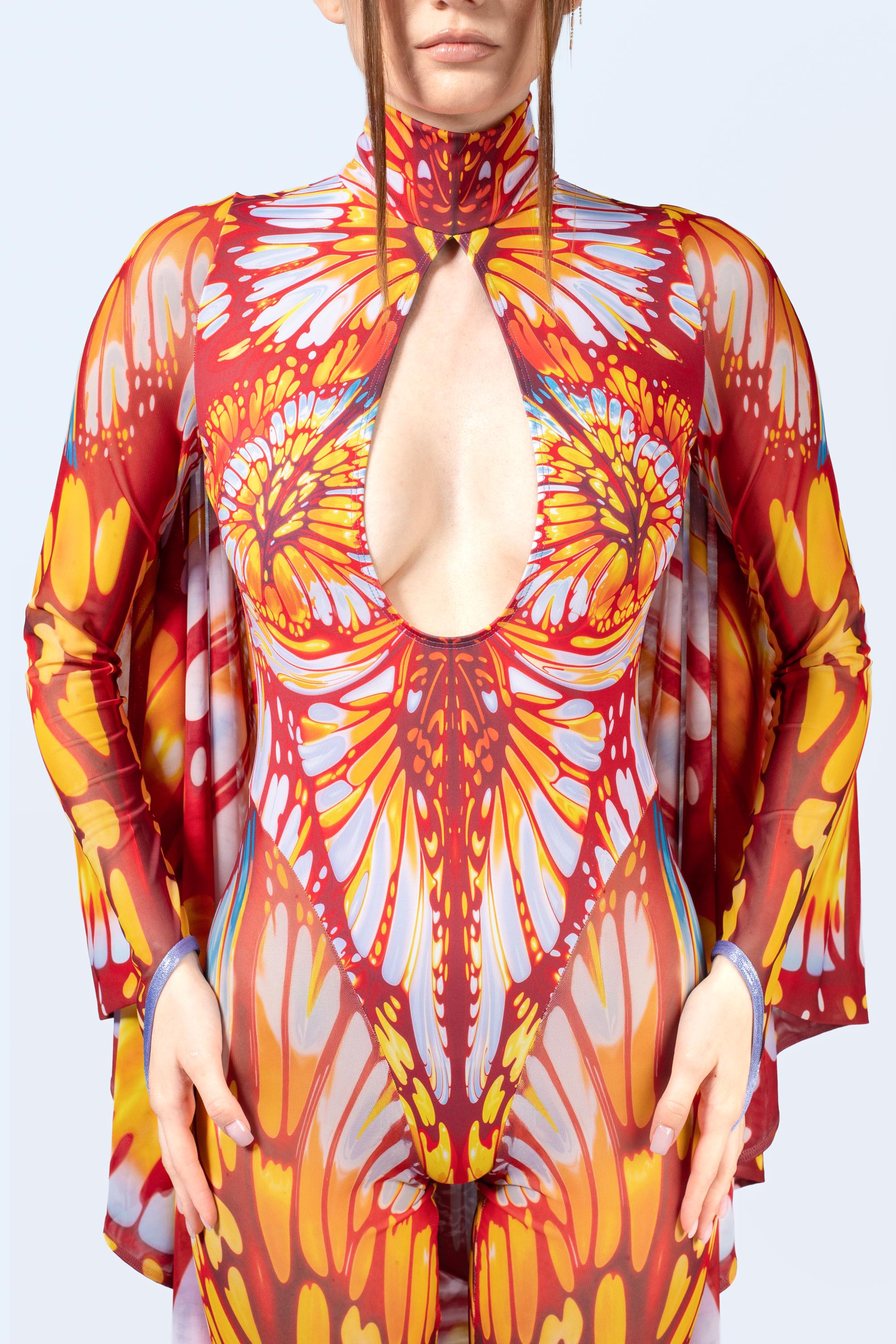 BADINKA Women Pollinate Me Keyhole Winged Catsuit