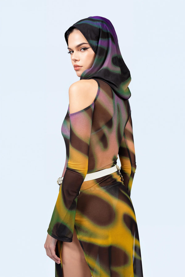 Nothing To Lose Hooded Long Sleeve Dress