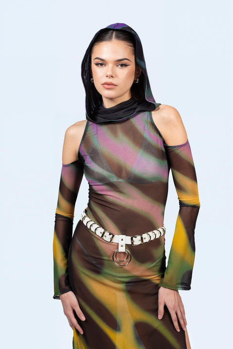 Nothing To Lose Hooded Long Sleeve Dress