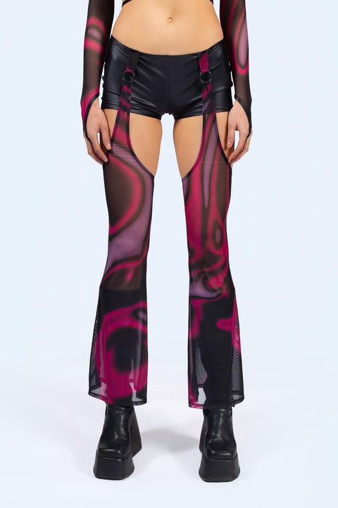Flow Micro Shorts With Mesh Chaps