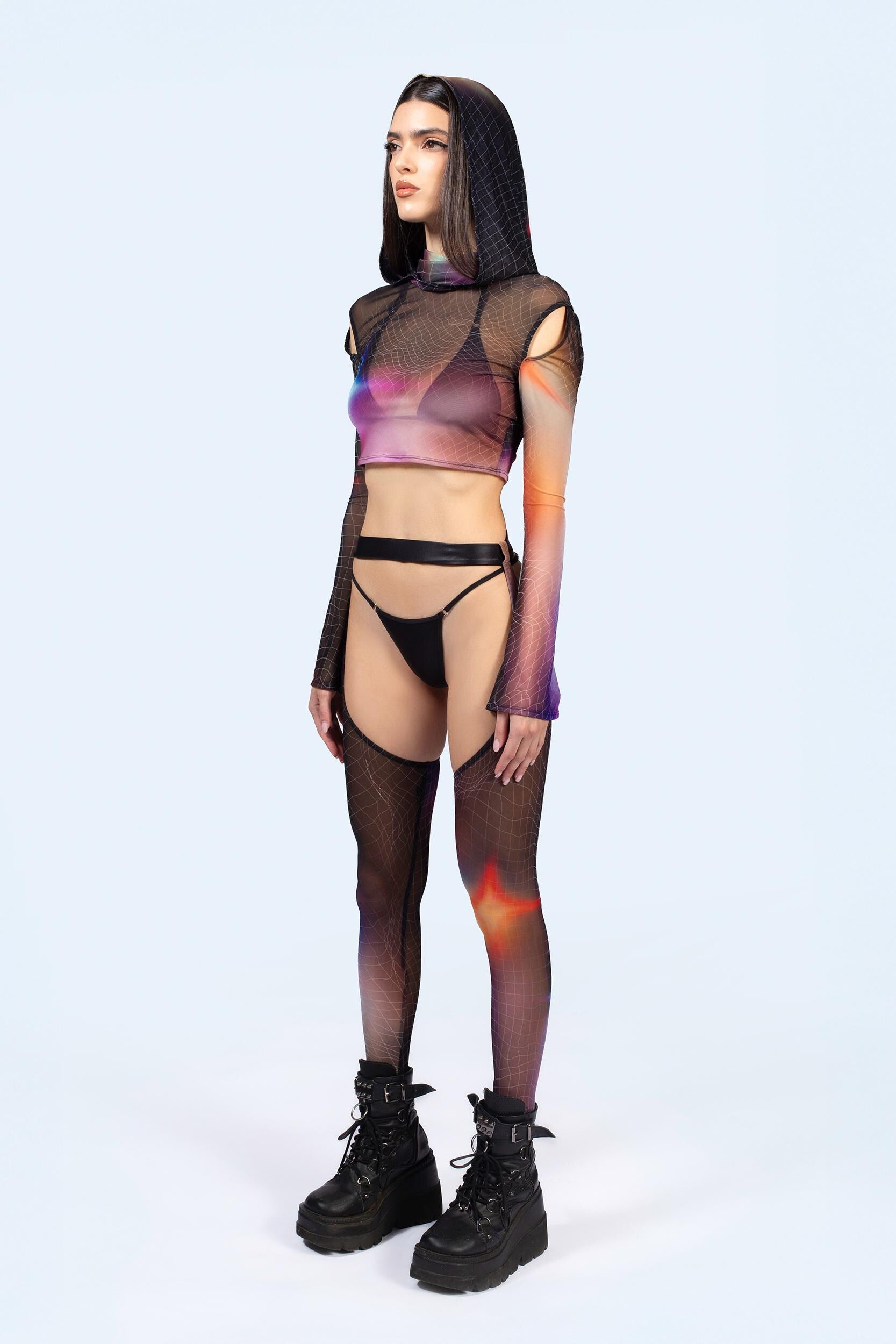 BADINKA Women Aura Glow Mesh Chaps