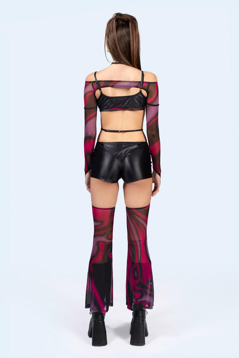 Flow Top And Shorts With Chaps Set
