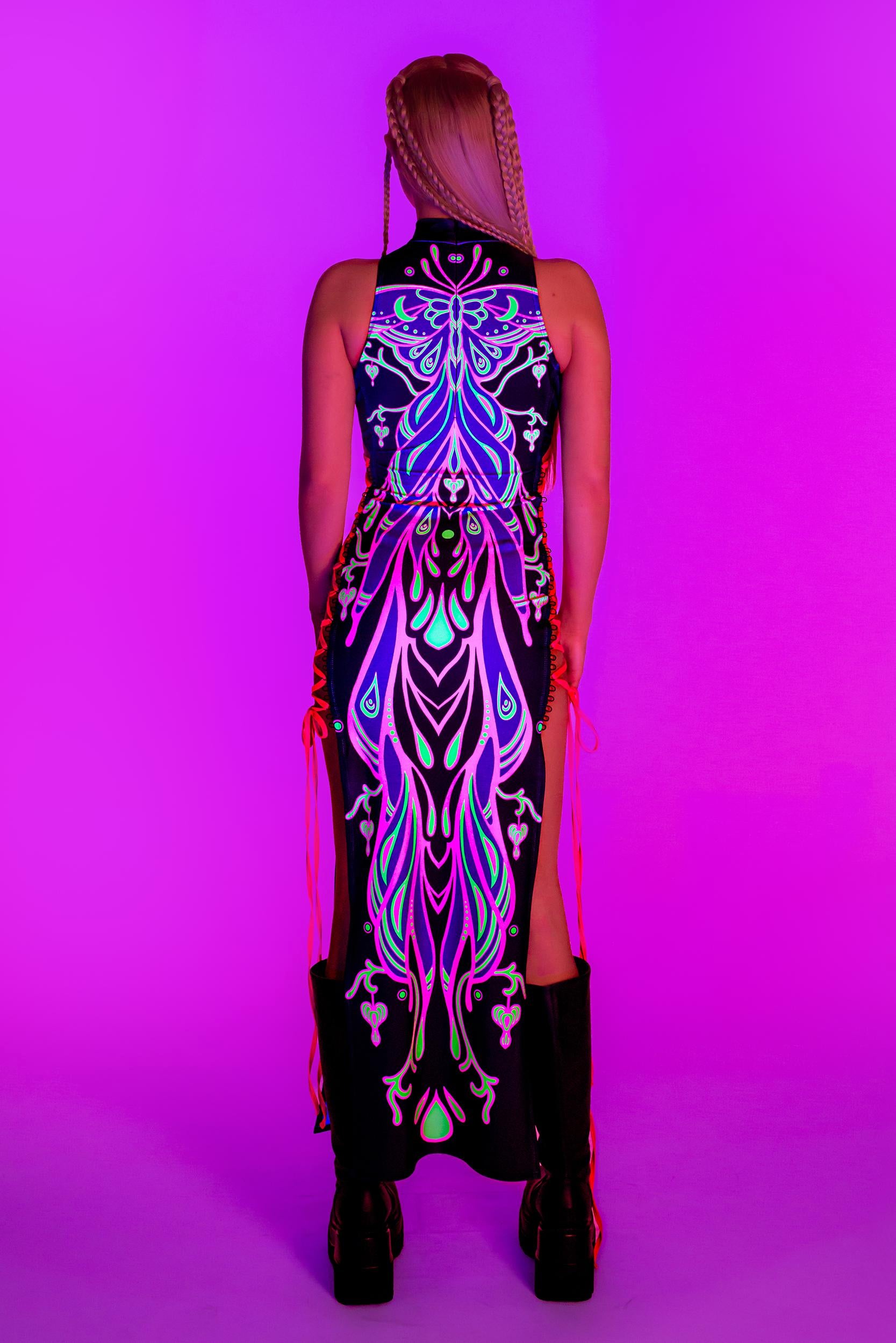 BADINKA Women Love Zodiac Criss-Cross Slit Dress