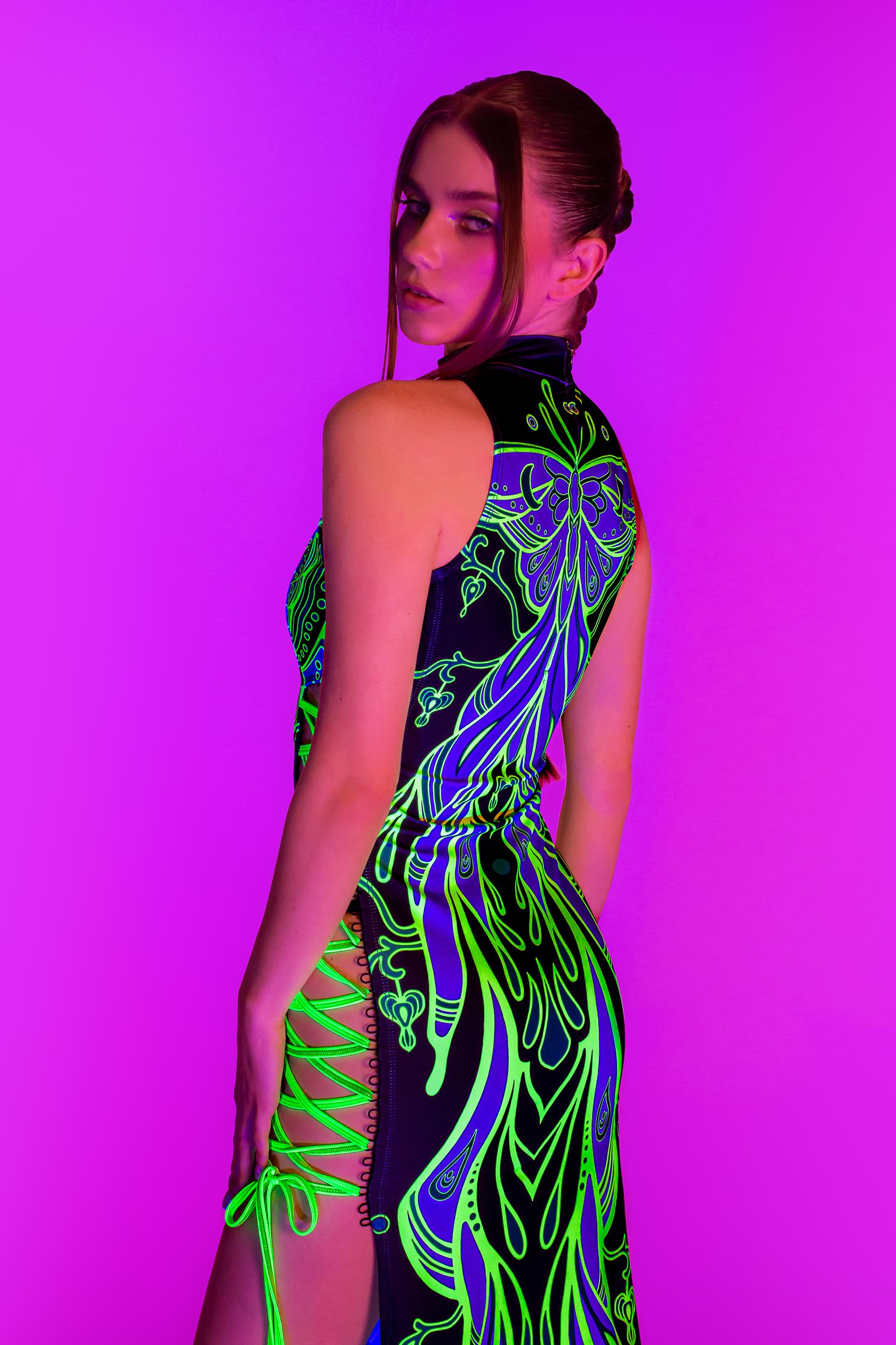BADINKA Life Zodiac Criss-Cross Slit Dress Rave