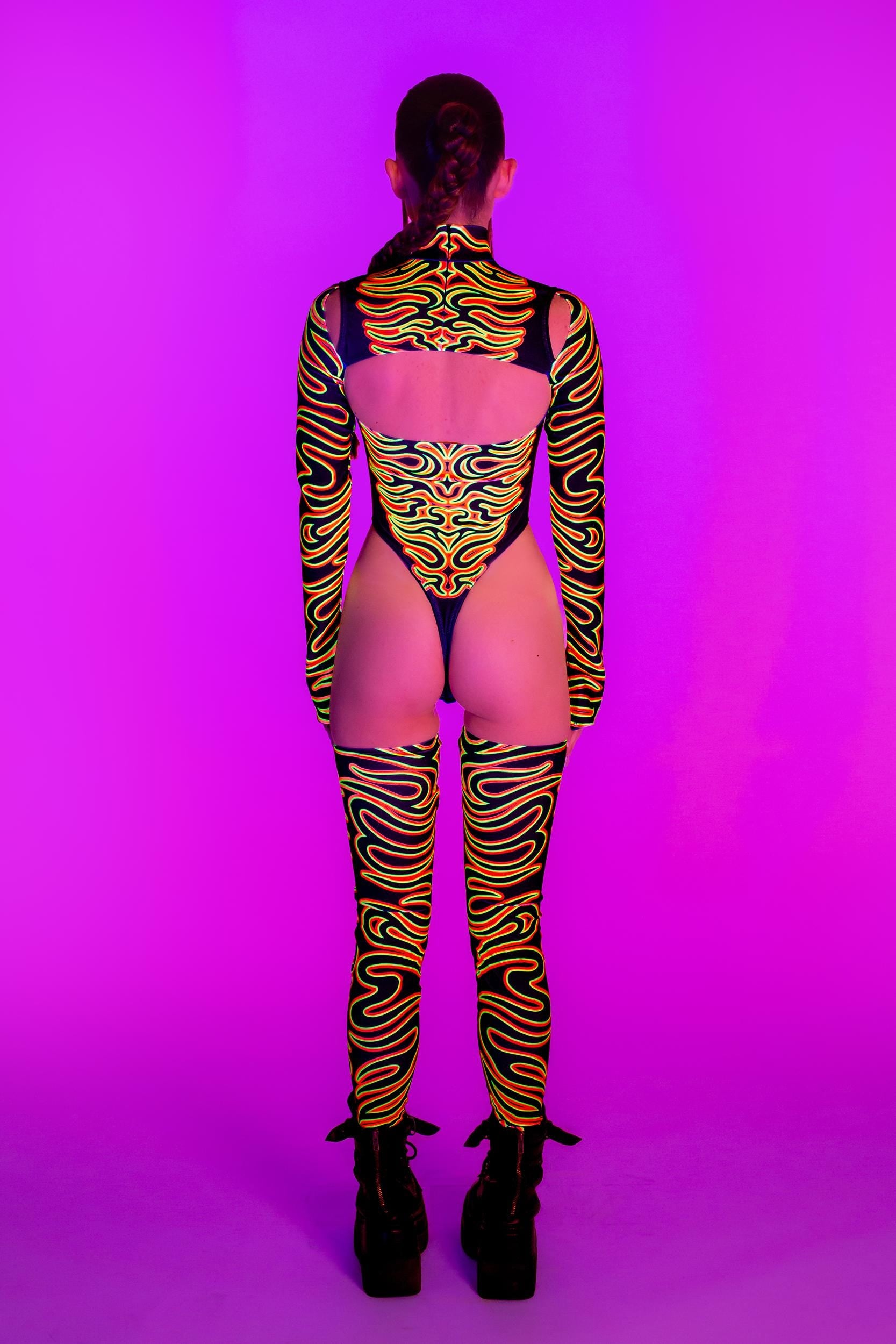 BADINKA Women Eye Of The Tiger Keyhole Bodysuit