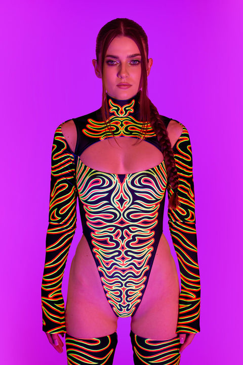 Eye Of The Tiger Keyhole Bodysuit