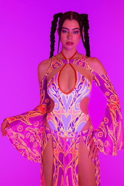 Temporary Escape Keyhole Halter Bodysuit