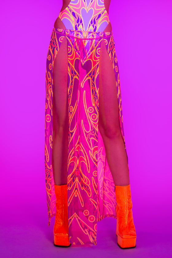Temporary Escape Slit Mesh Skirt