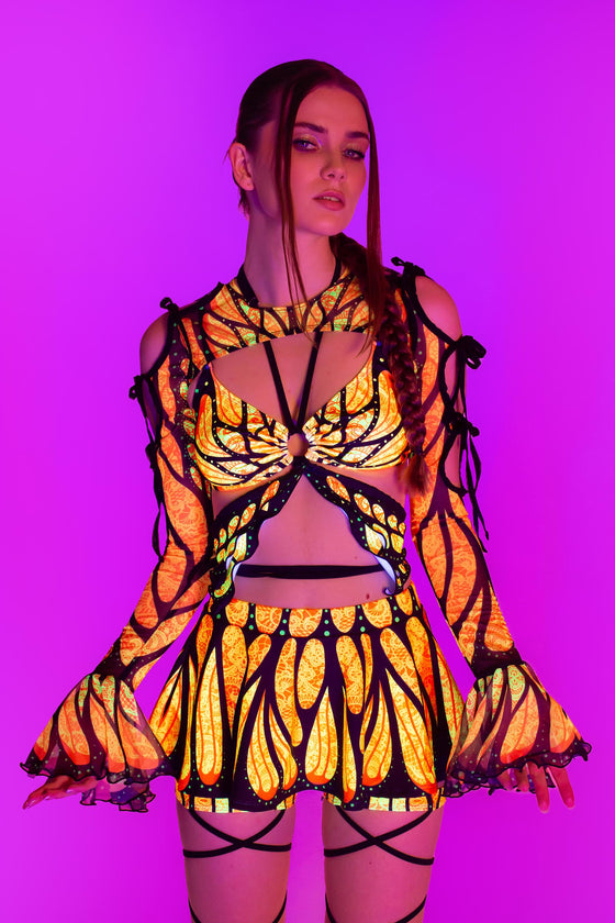 Brilliant Orange Butterfly Top