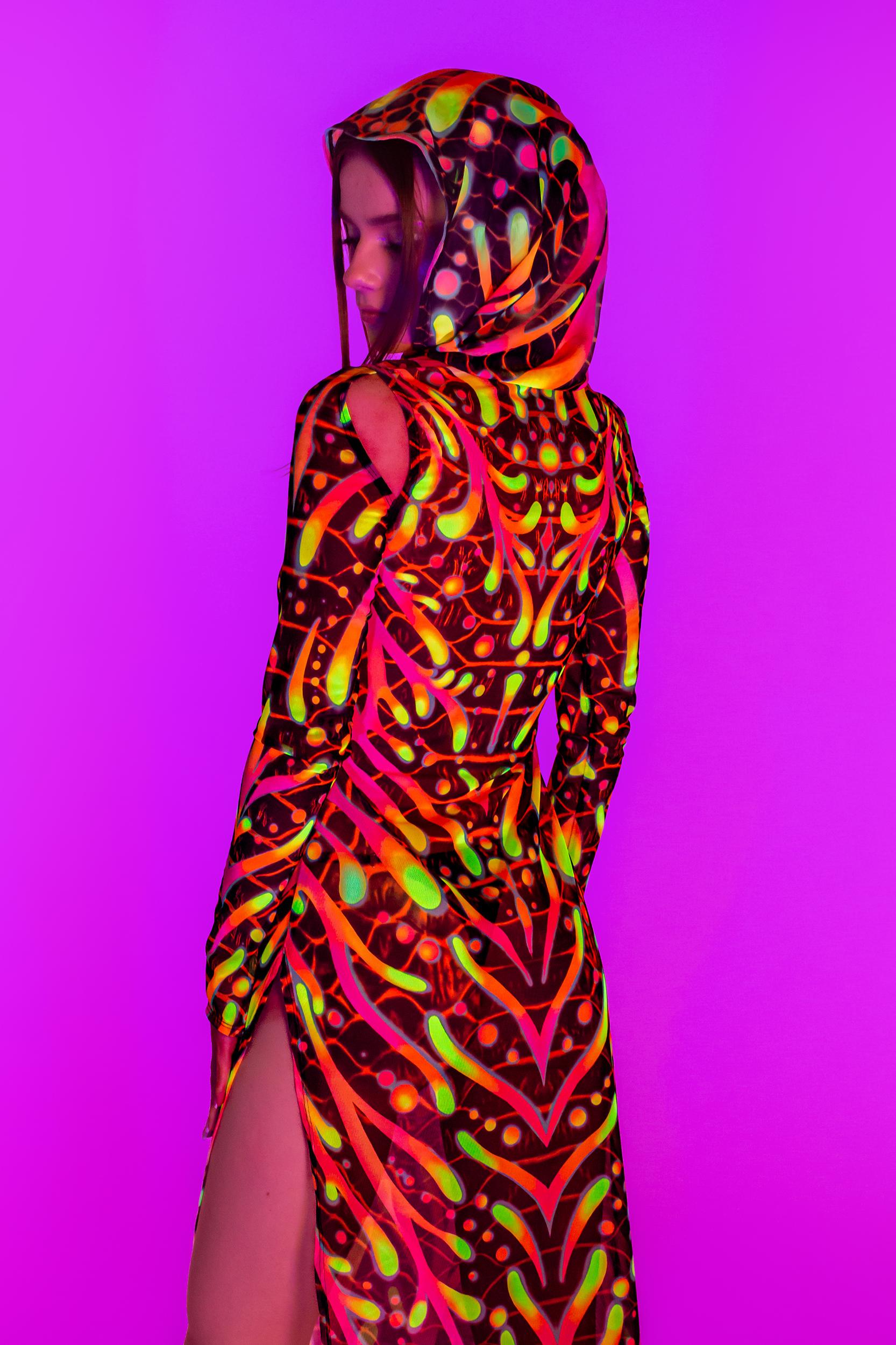 BADINKA Given Form Mesh Hooded Dress Rave