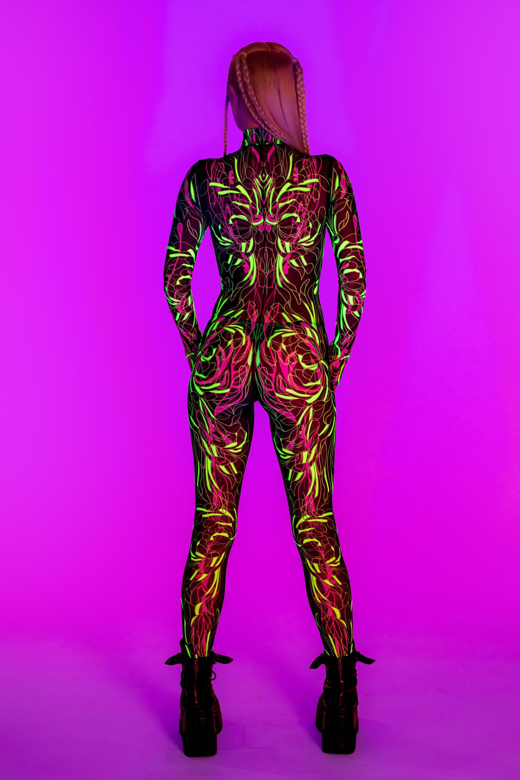 BADINKA Women Body Ink Mesh Costume
