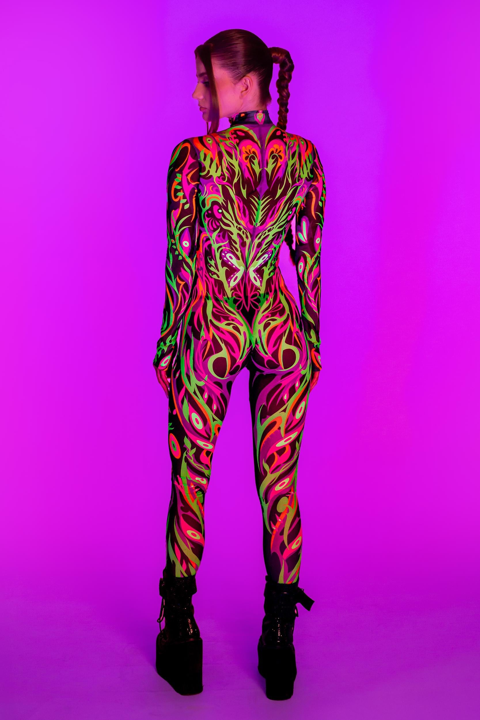 BADINKA Torn Twist Mesh Costume Front-zip