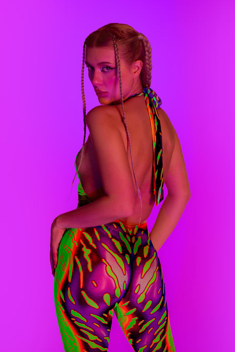 Heightened Instinct Toxic Mesh Halter Romper