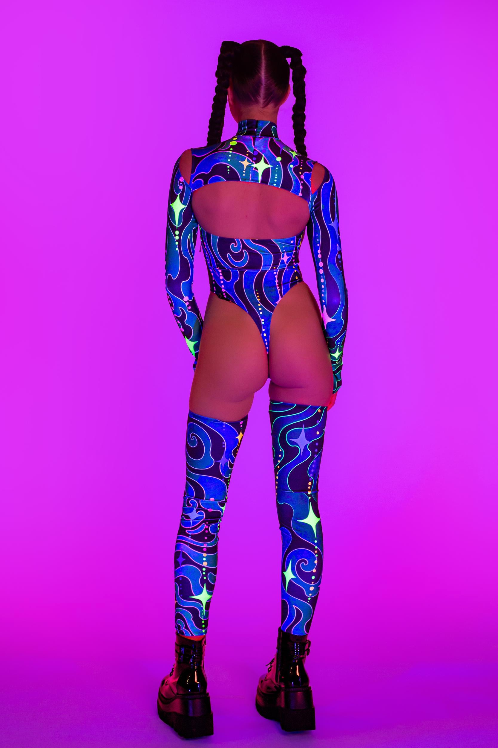 BADINKA Women Vast Emptiness In Green Keyhole Bodysuit