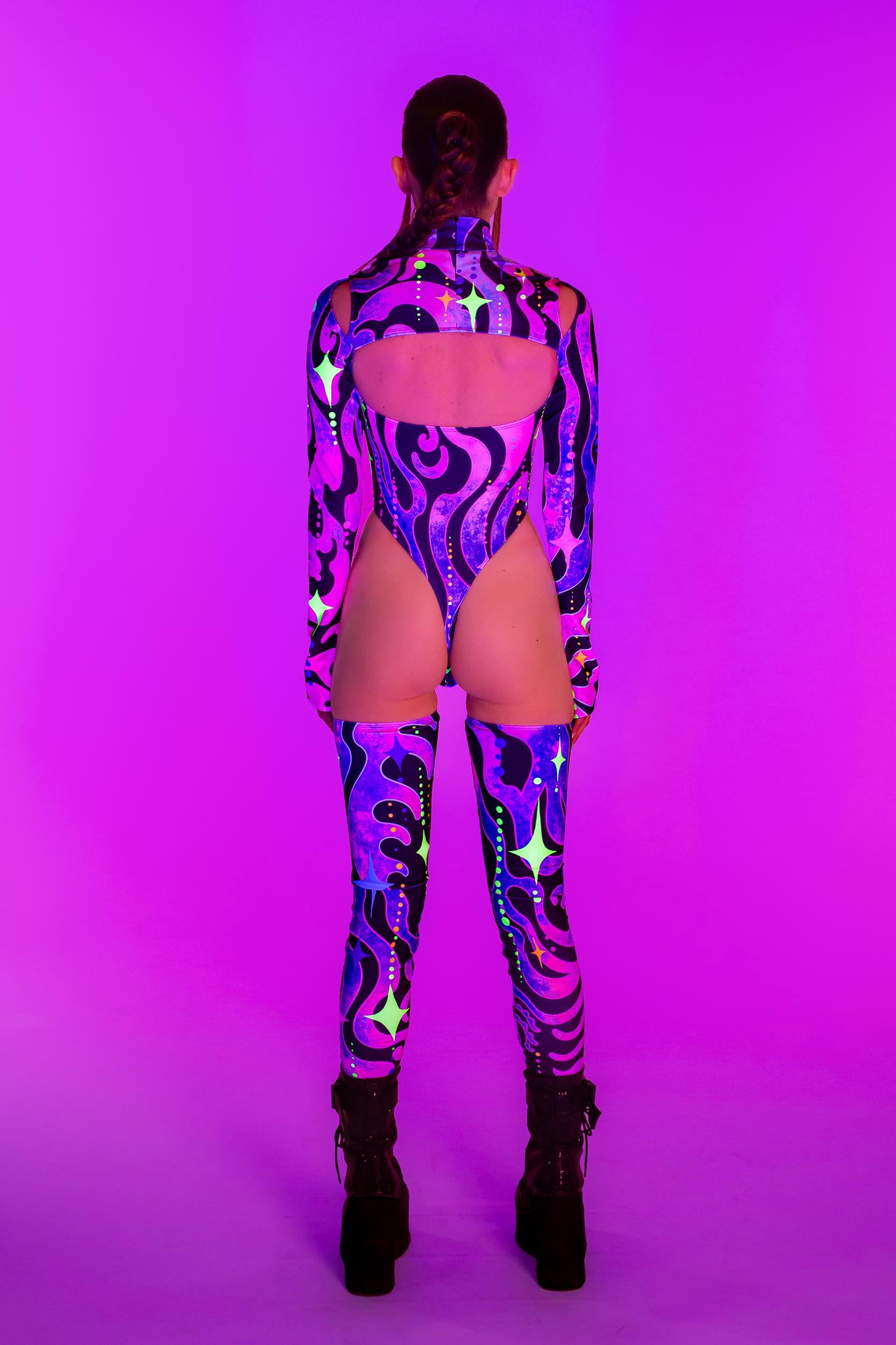 BADINKA Vast Emptiness In Magenta Keyhole Bodysuit Keyhole