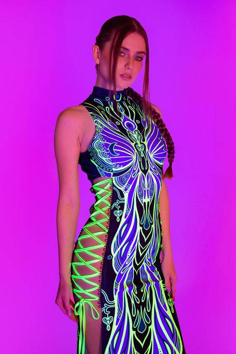 Life Zodiac Criss-Cross Slit Dress