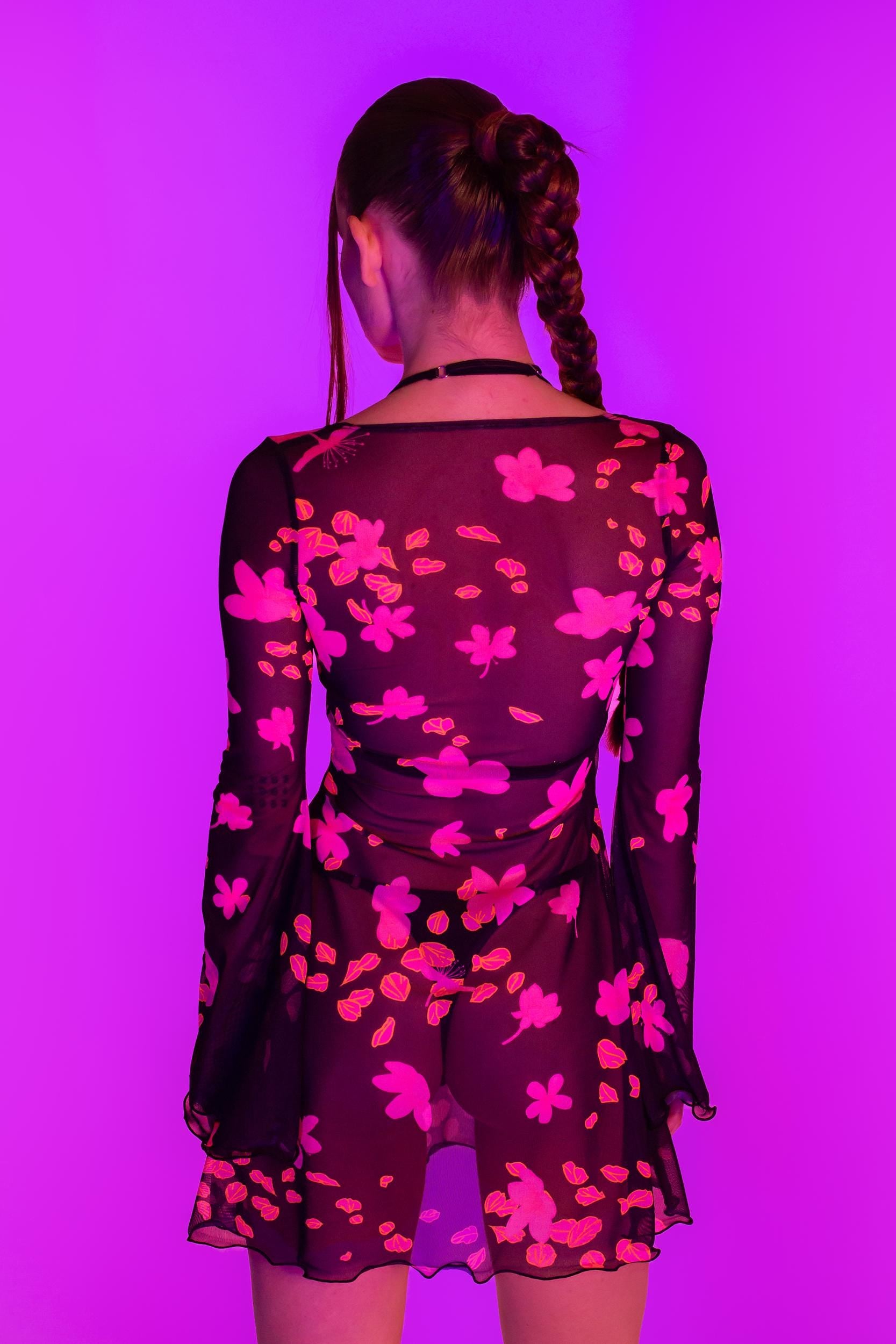 BADINKA Sakura Mesh Mini Dress Rave