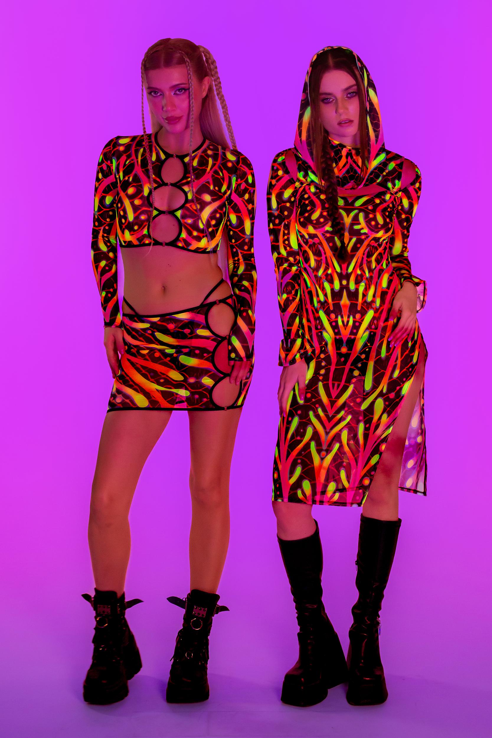 BADINKA Women Given Form Mesh Cutout Skirt
