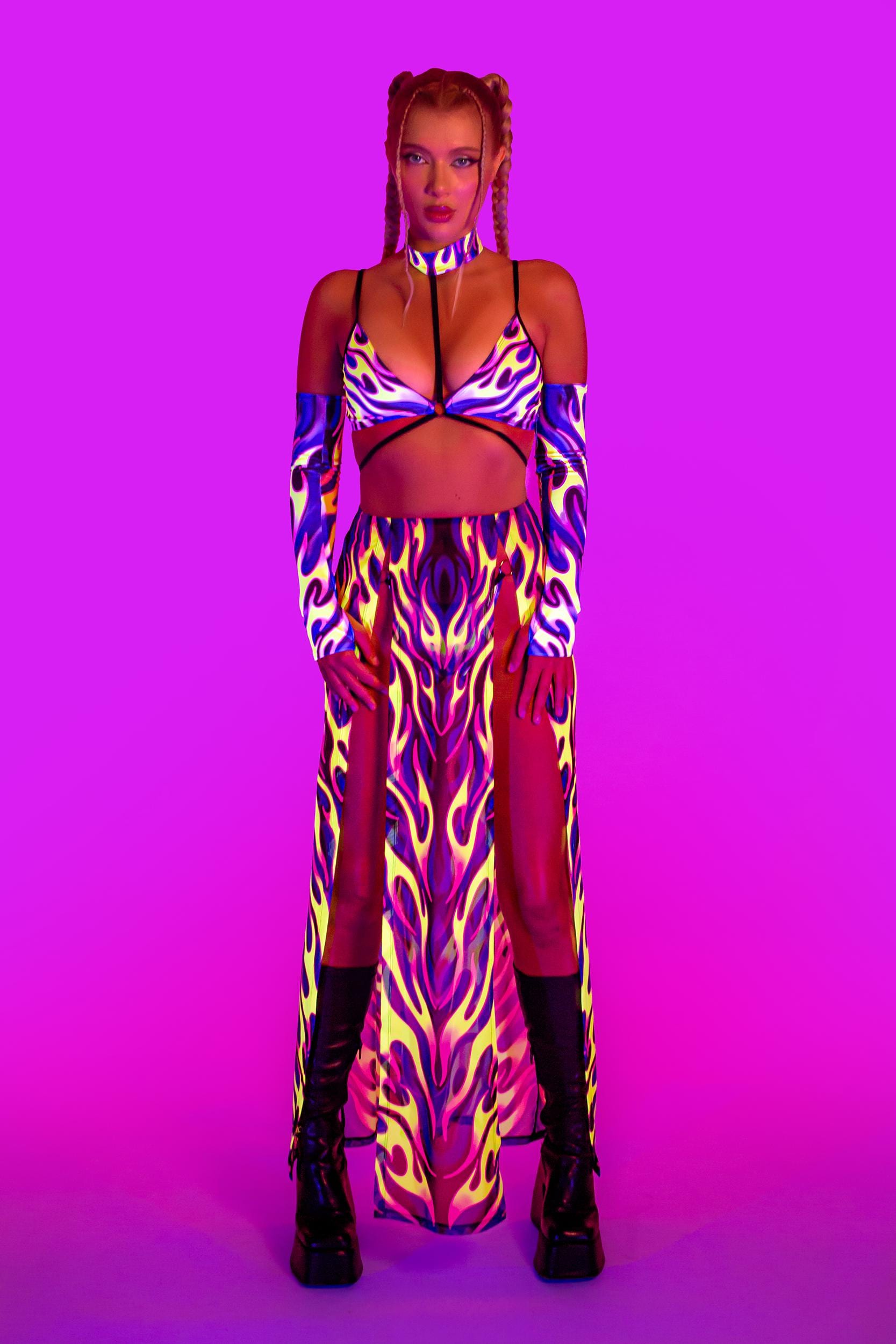 BADINKA Burnout Strappy Triangle Top Rave