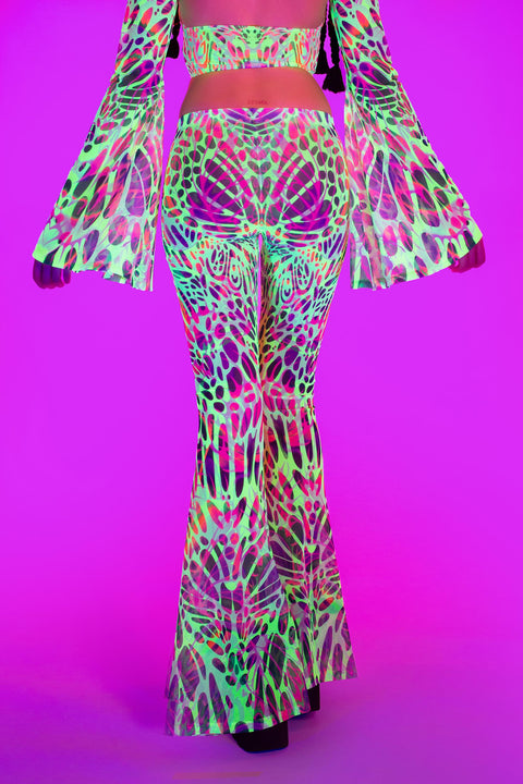 Touch my Nerve Mesh Bell Bottoms Pants