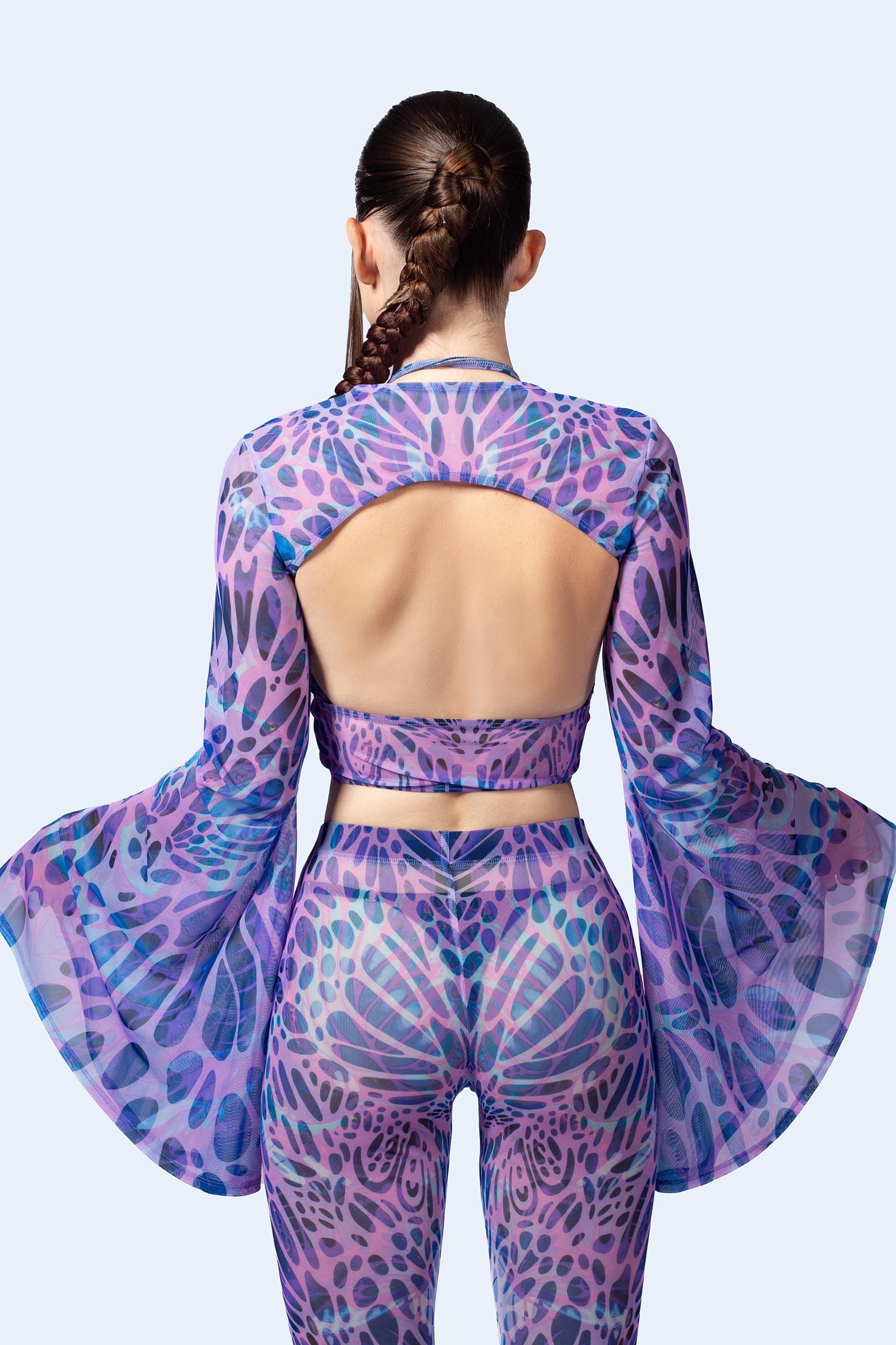 BADINKA Amethyst Criss Cross Top And Shrug Purple