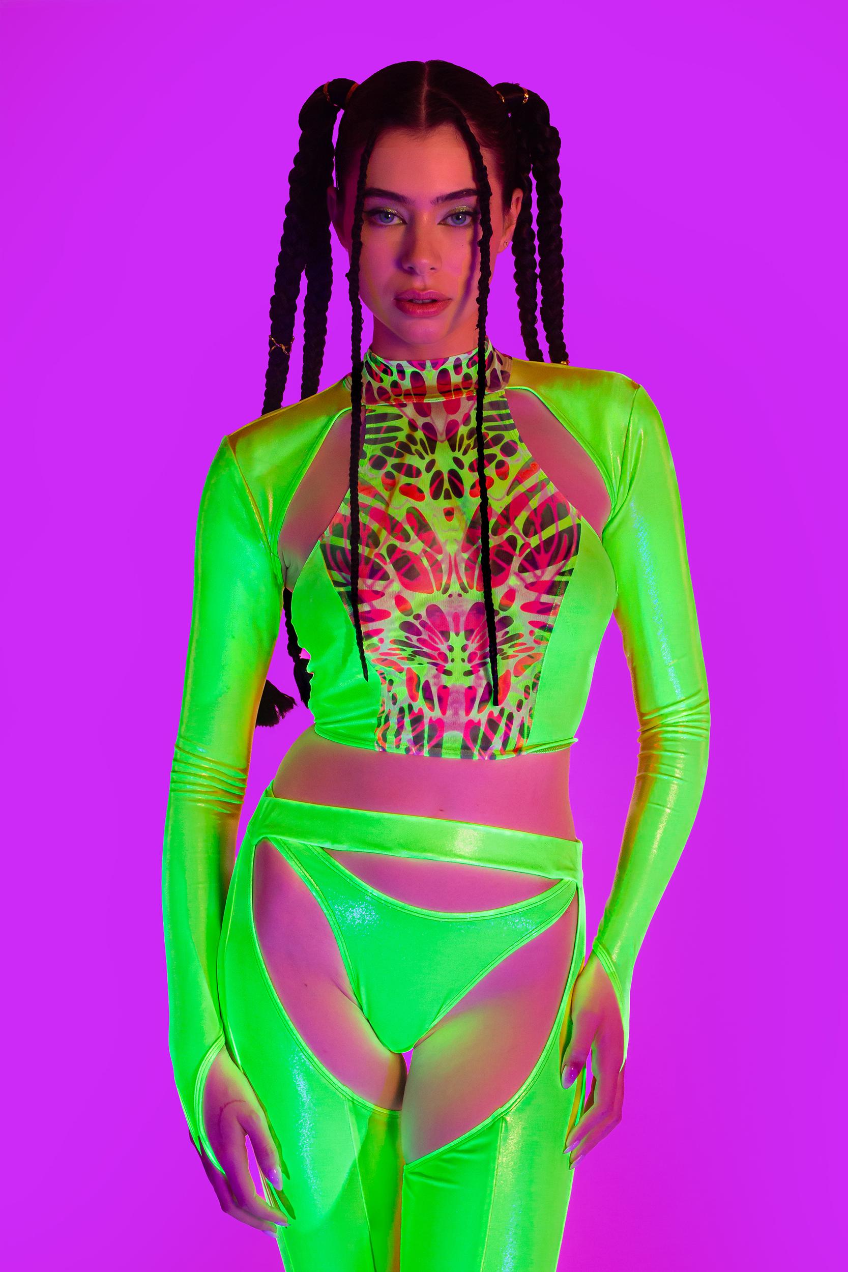 BADINKA Lime Wire Paneled Top