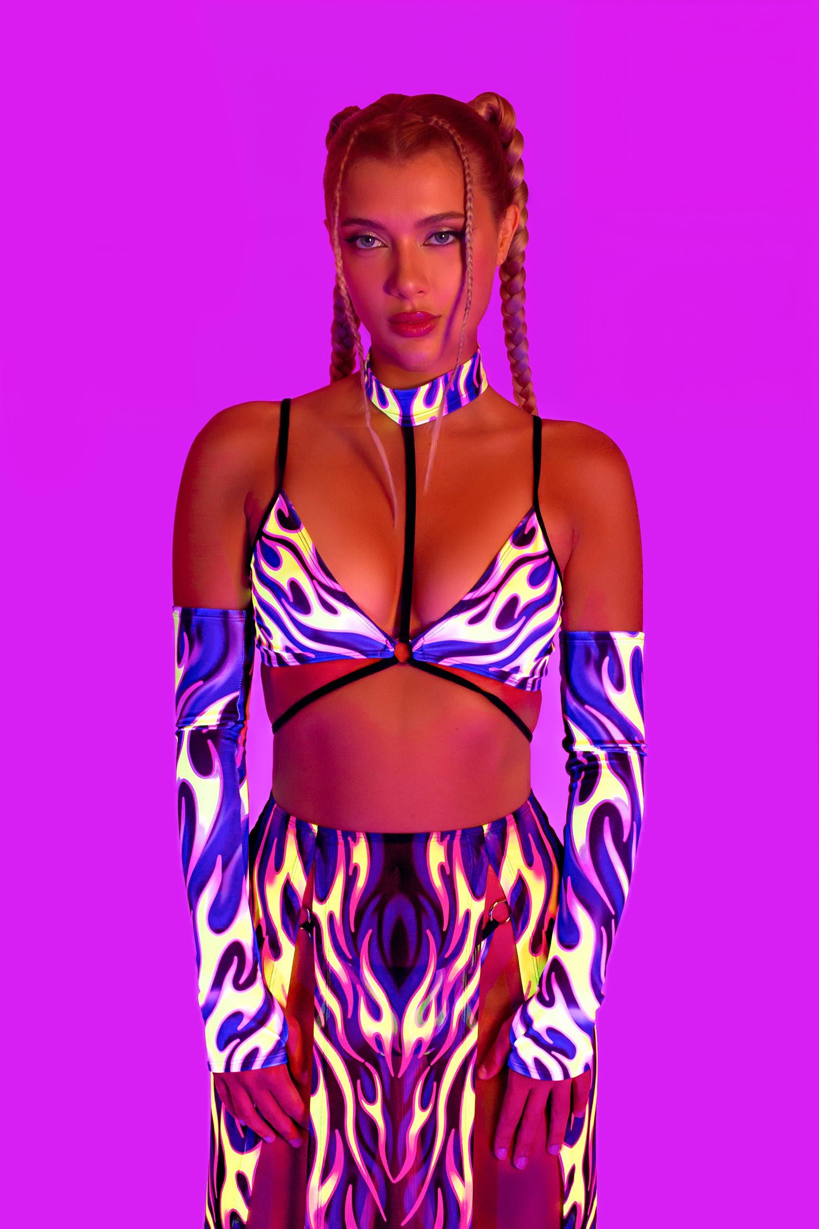 BADINKA Burnout Strappy Triangle Top
