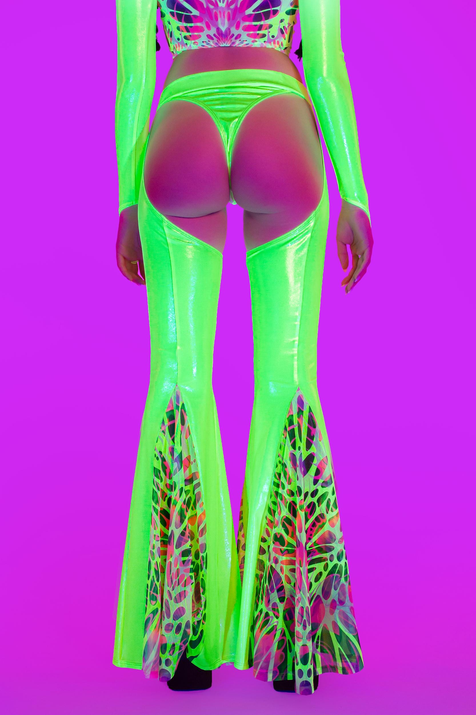 BADINKA Lime Wire Flared Chaps Yellow