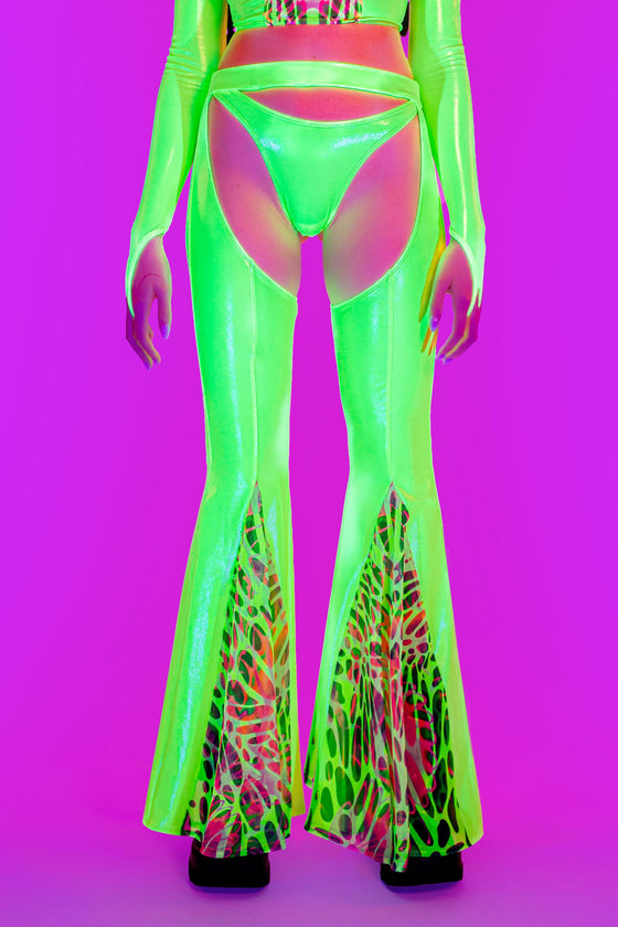 Lime Wire Flared Chaps