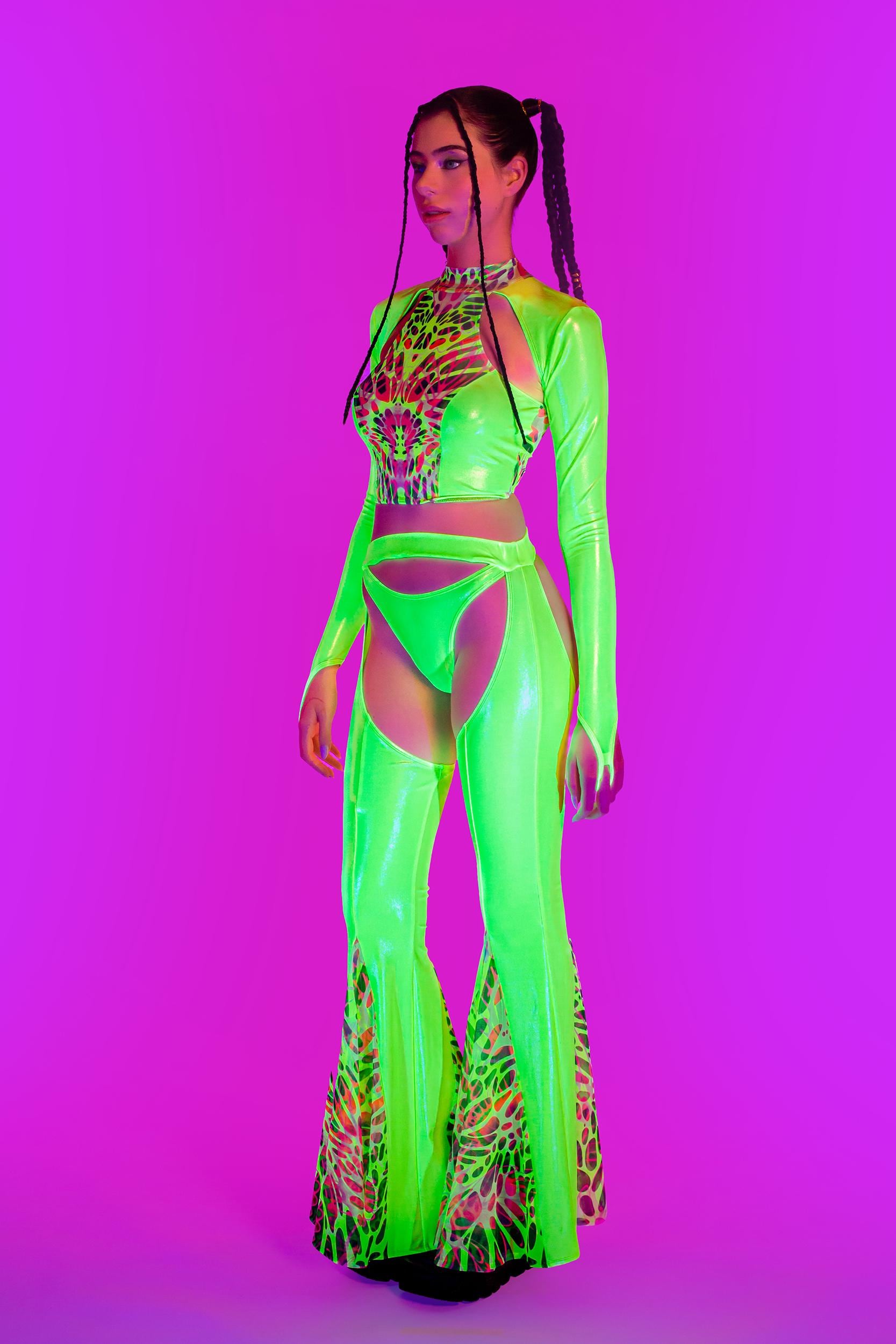 BADINKA Lime Wire Bikini Bottoms Neon-uv, psychedelic