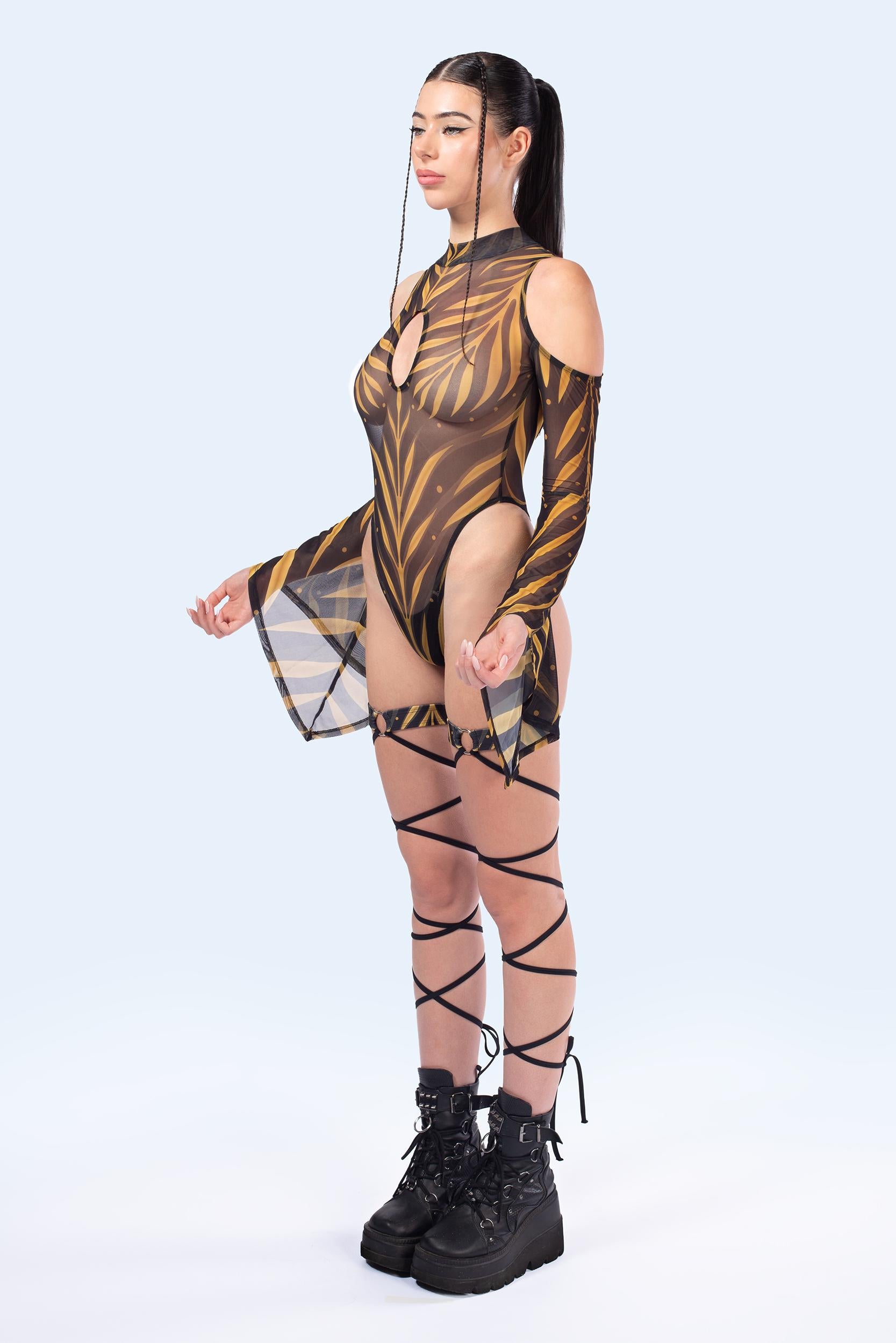BADINKA C[Burning Man 2026] Khamsin Flared Sleeve Bodysuit Keyhole