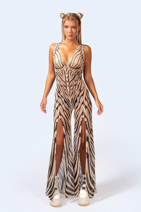 C[Burning Man 2026] Pale Drift Plunging Slit Romper