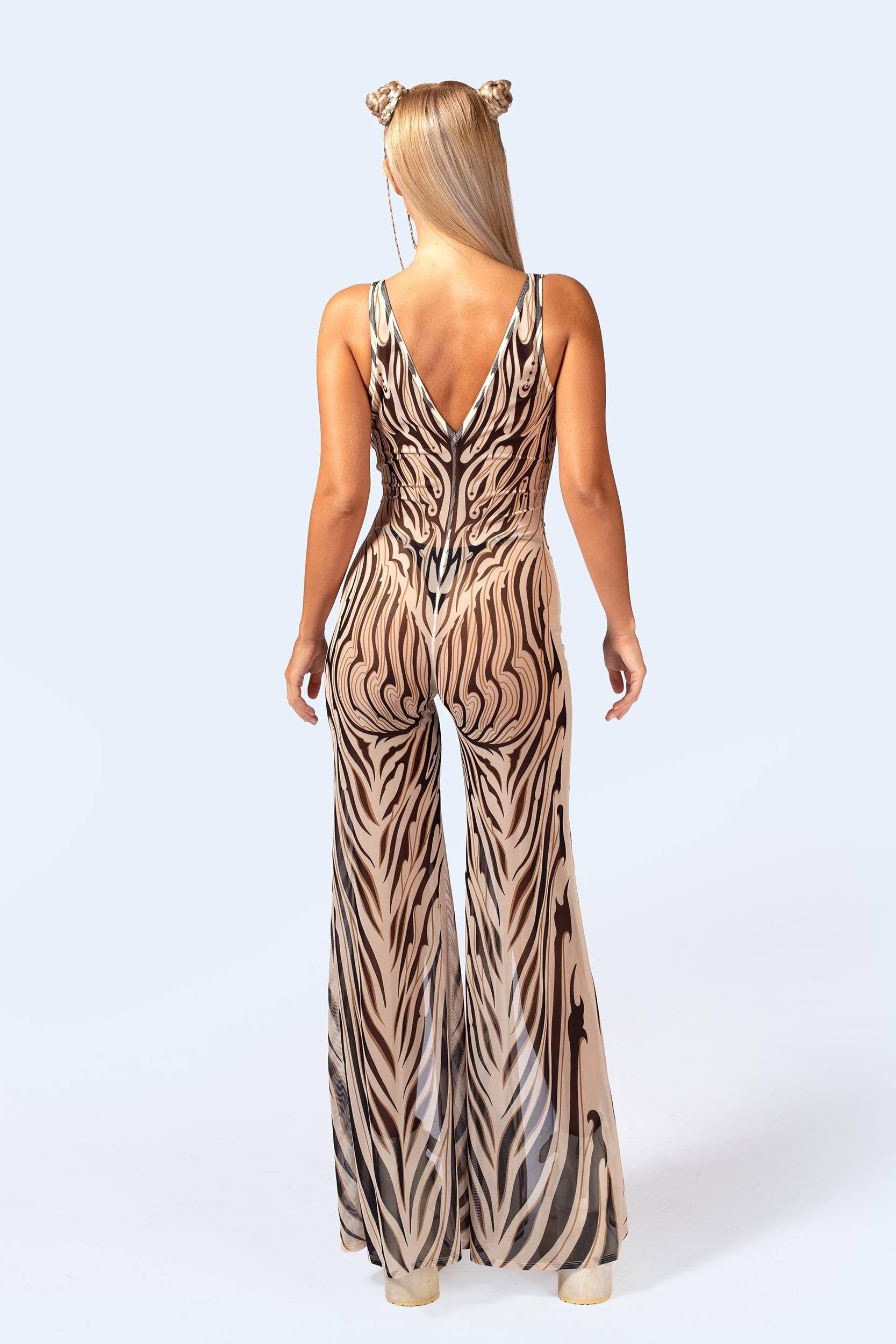 BADINKA Women C[Burning Man 2026] Pale Drift Plunging Slit Romper