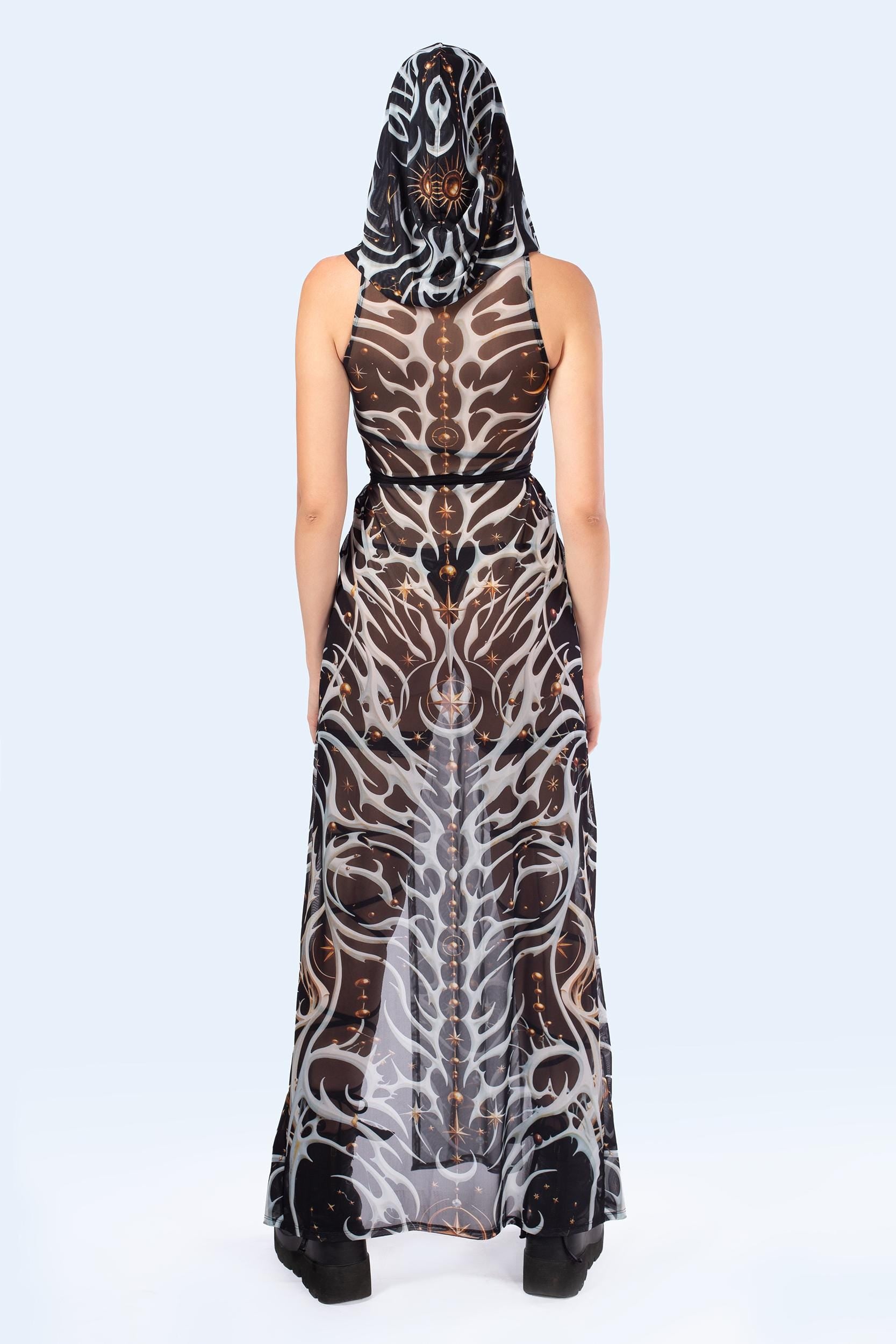 BADINKA C[Burning Man 2026] Neural Static Hooded Dress 8