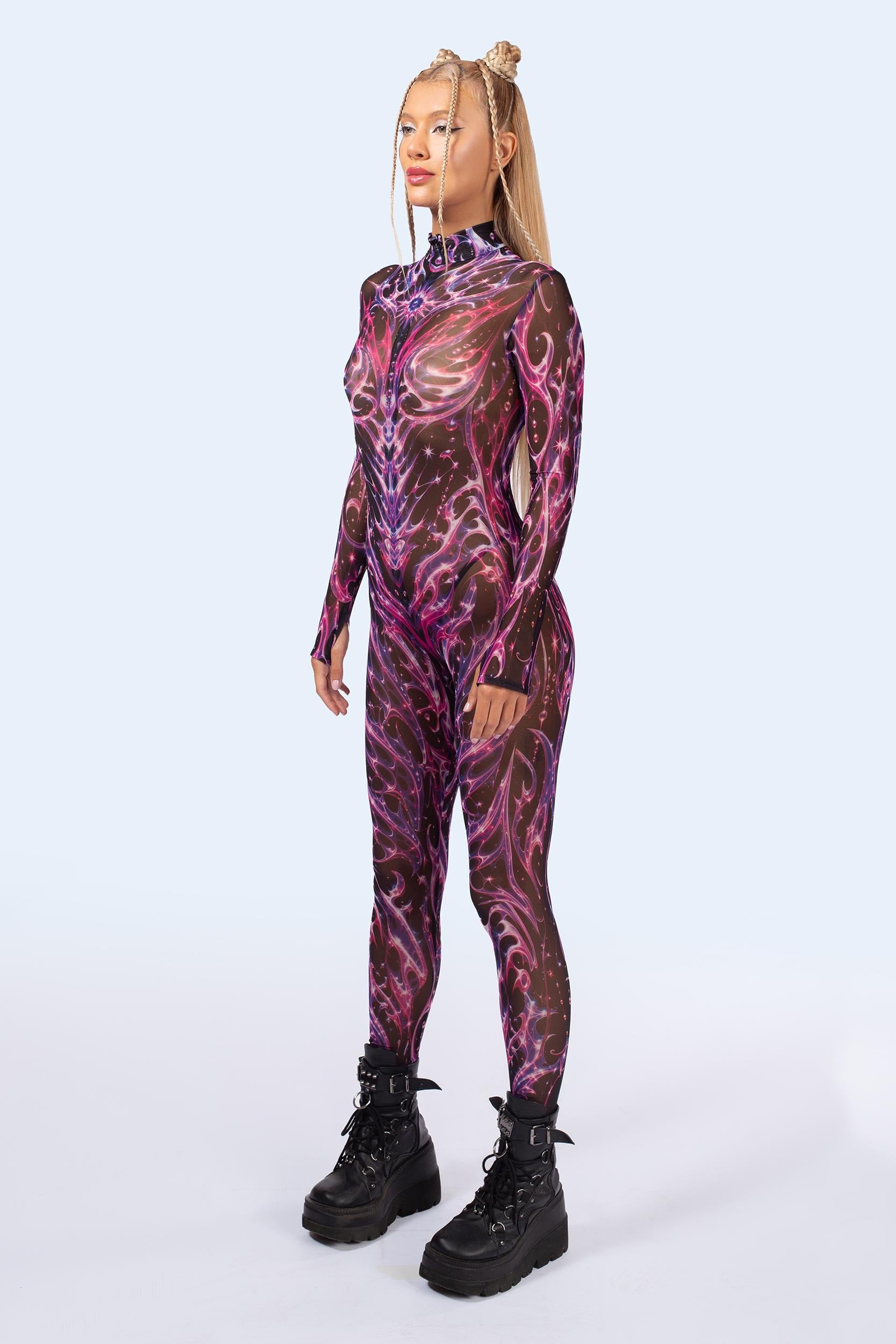 BADINKA C[Burning Man 2026] Star Fever Mesh Costume Front-zip