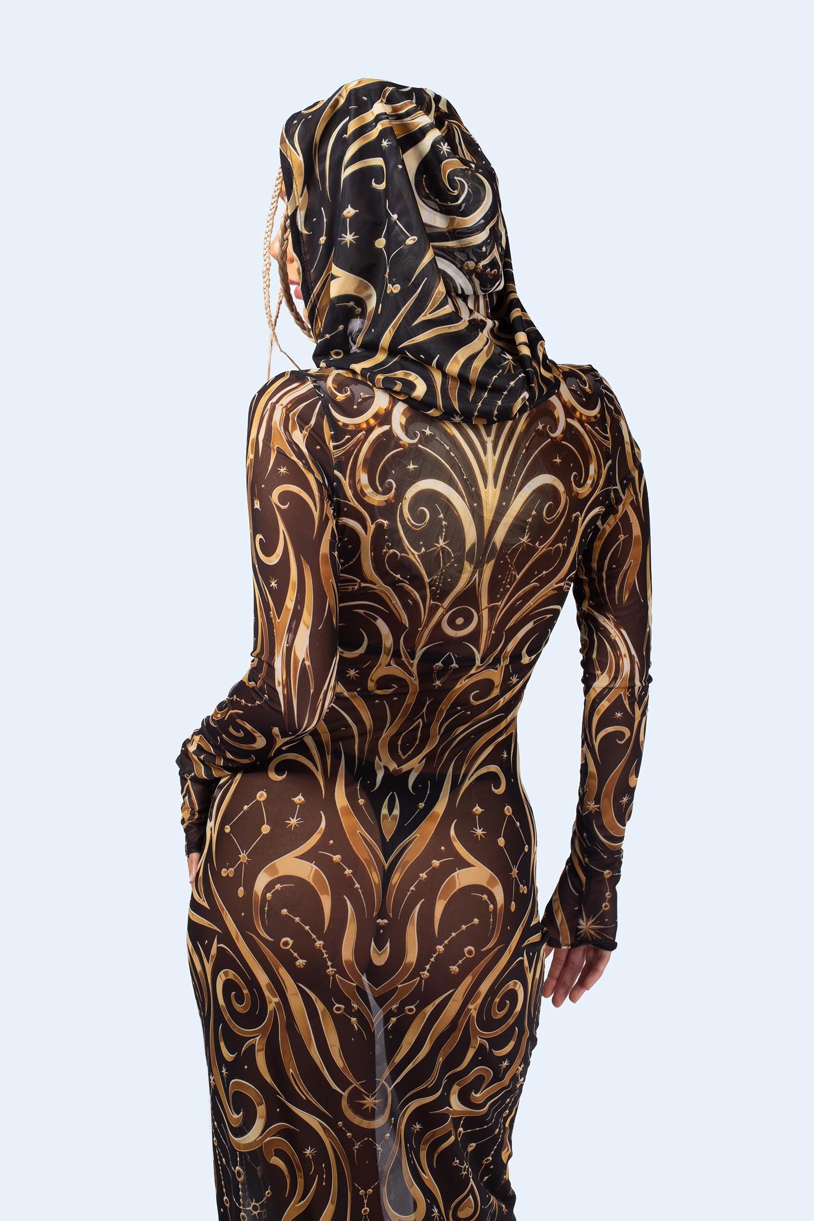 BADINKA C[Burning Man 2026] Sacred Signal Maxi Hooded Dress 4