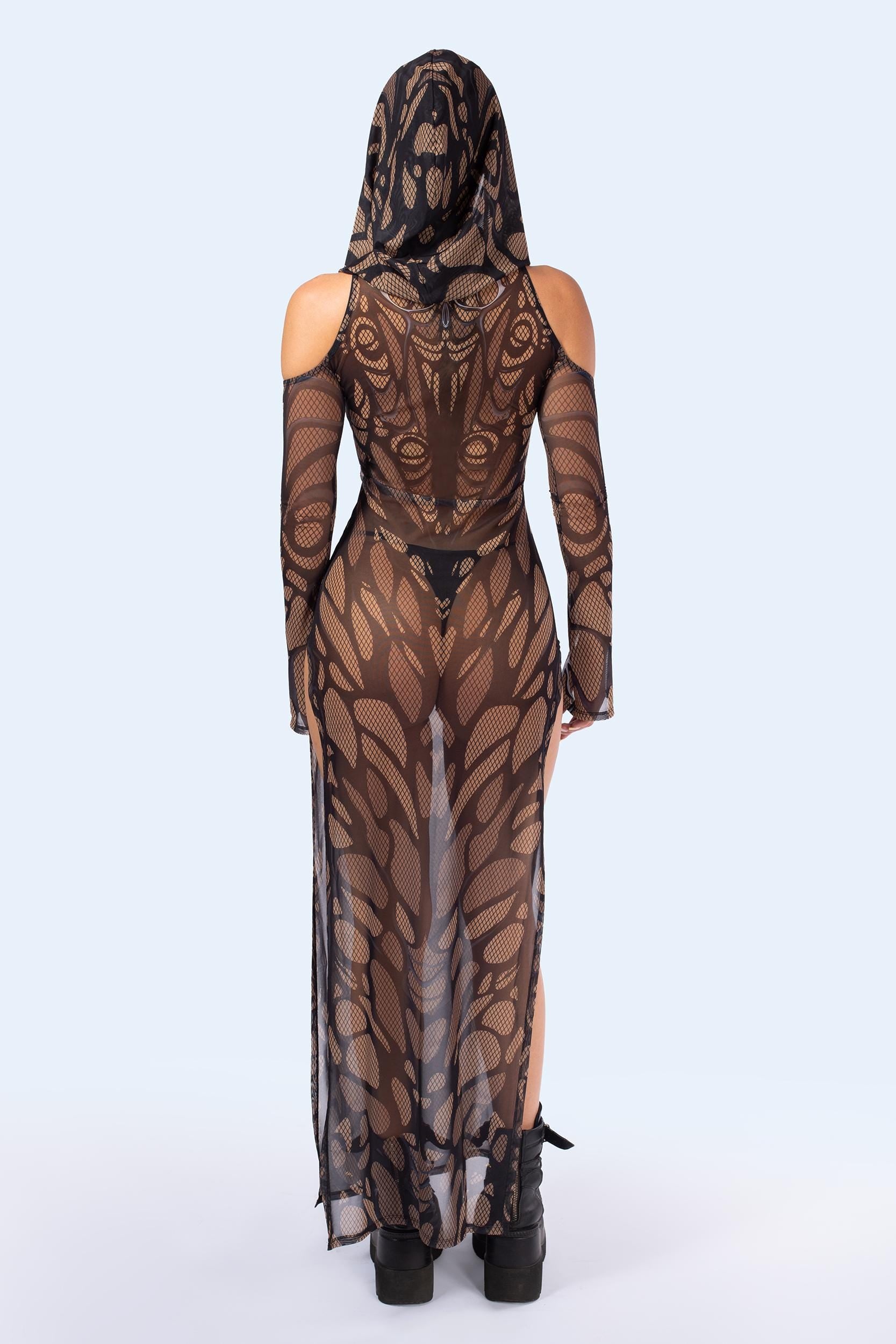 BADINKA C[Burning Man 2026] Obsidian Hooded Long Sleeve Dress 7