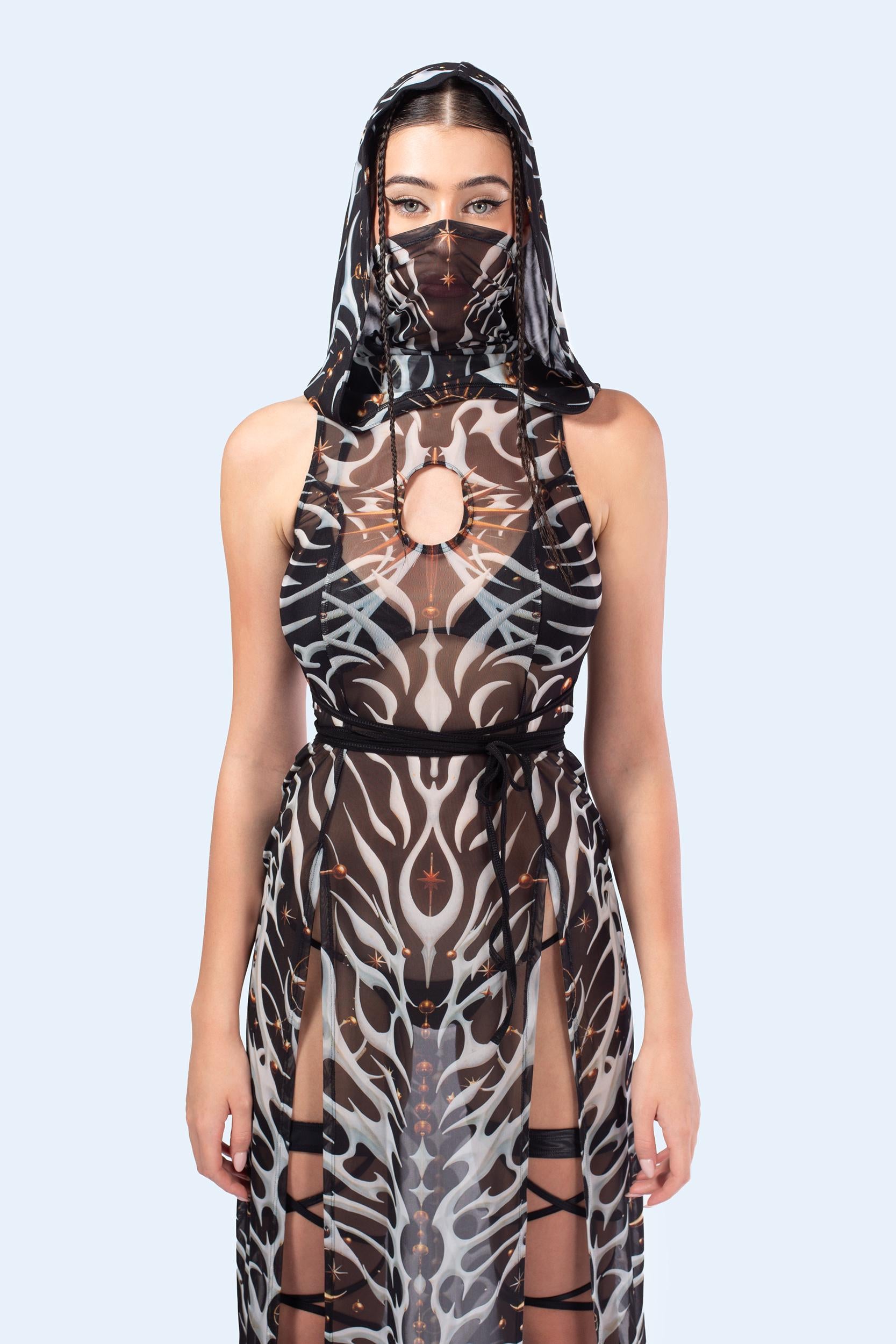 BADINKA C[Burning Man 2026] Neural Static Hooded Dress 3